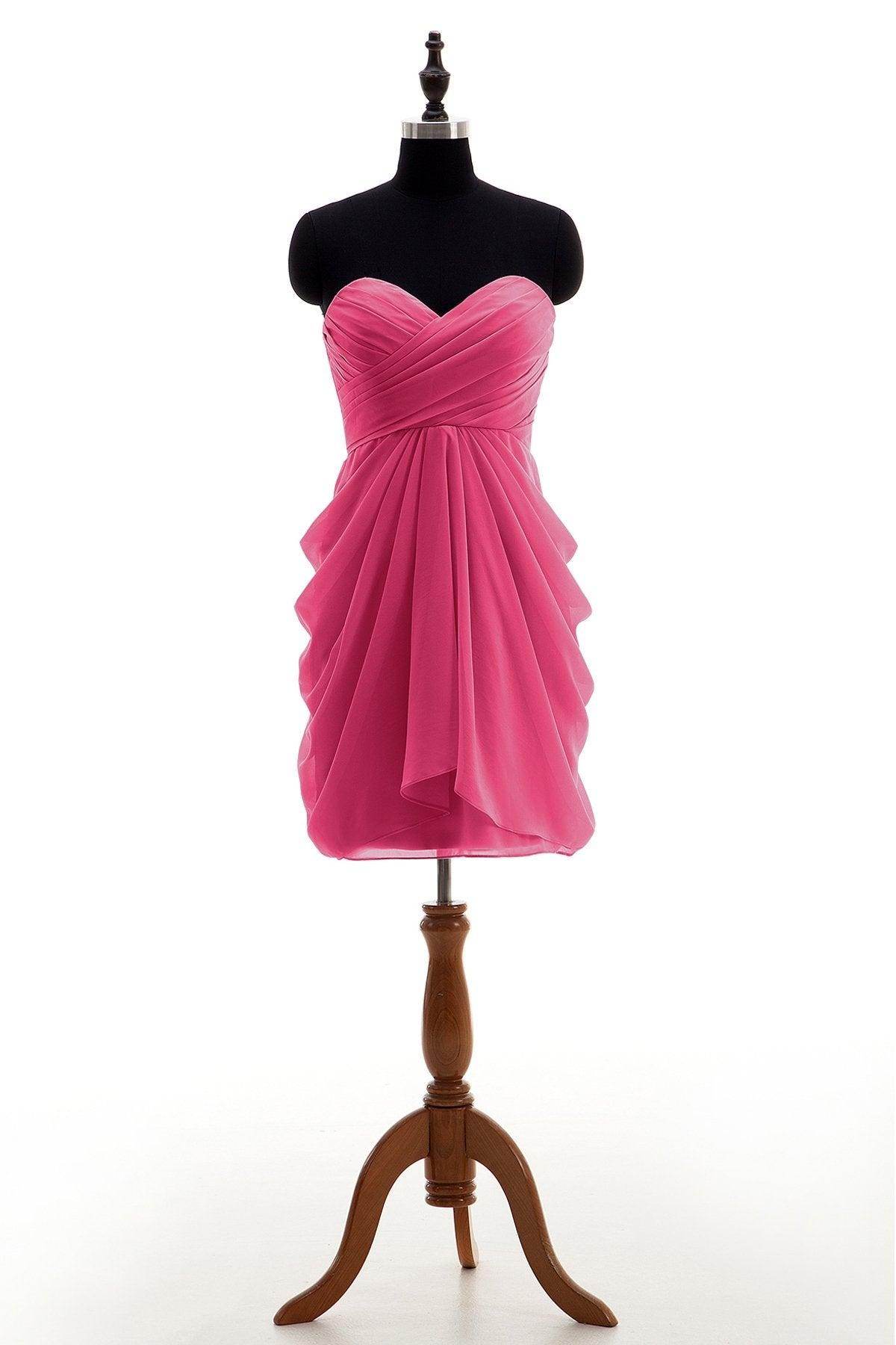 Sheath-Column Knee Length Chiffon Bridesmaid Dress NB2746
