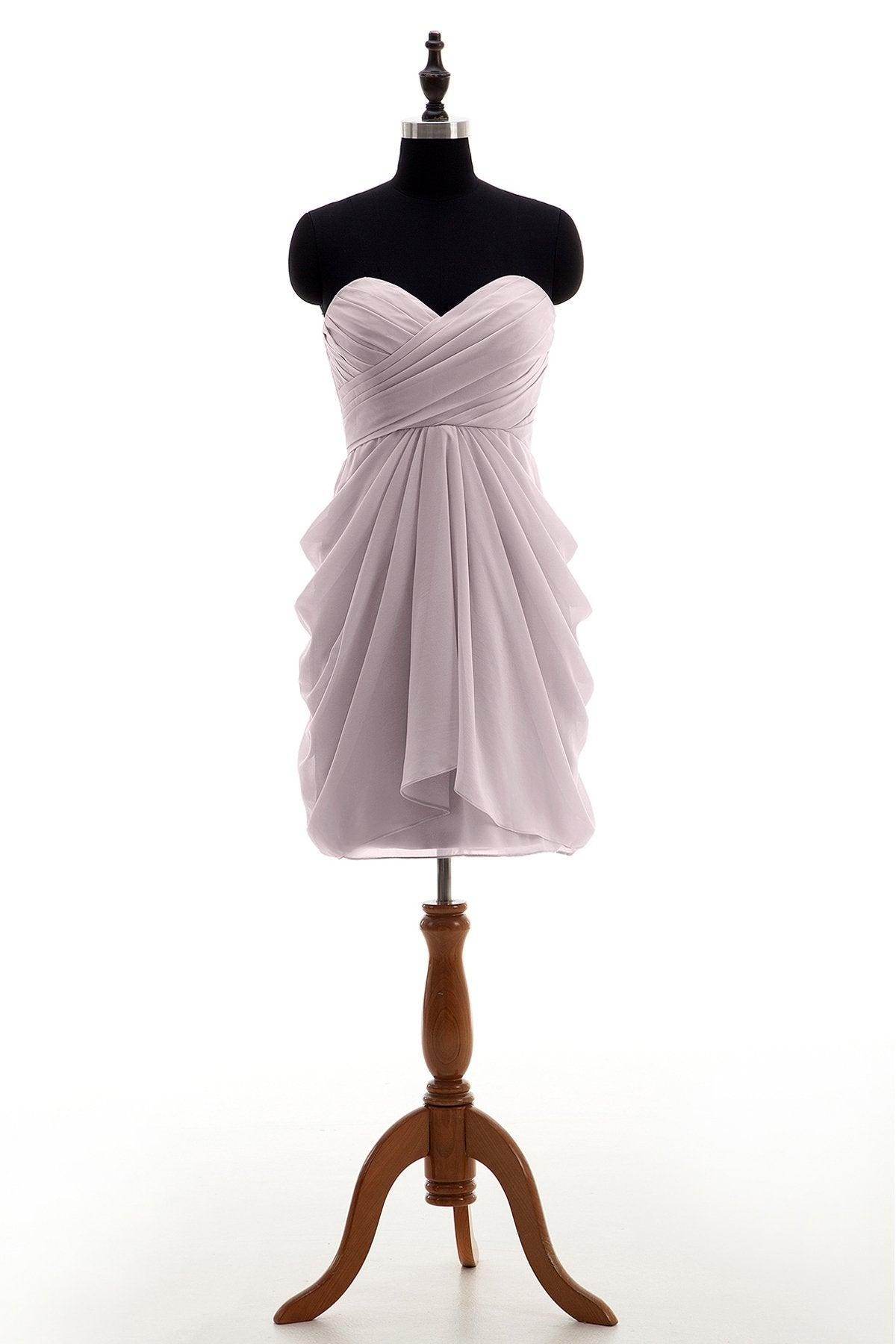 Sheath-Column Knee Length Chiffon Bridesmaid Dress NB2746