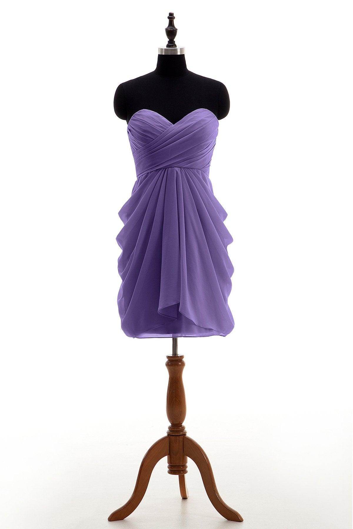 Sheath-Column Knee Length Chiffon Bridesmaid Dress NB2746