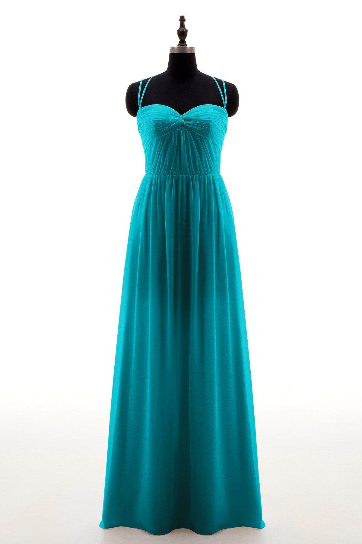 Sheath-Column Floor Length Chiffon Bridesmaid Dress NB3316
