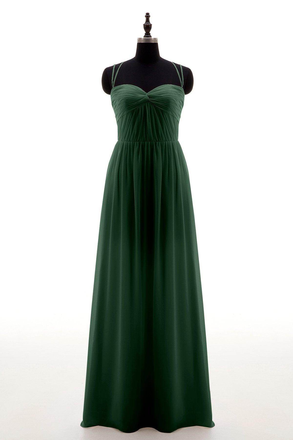 Sheath-Column Floor Length Chiffon Bridesmaid Dress NB3316