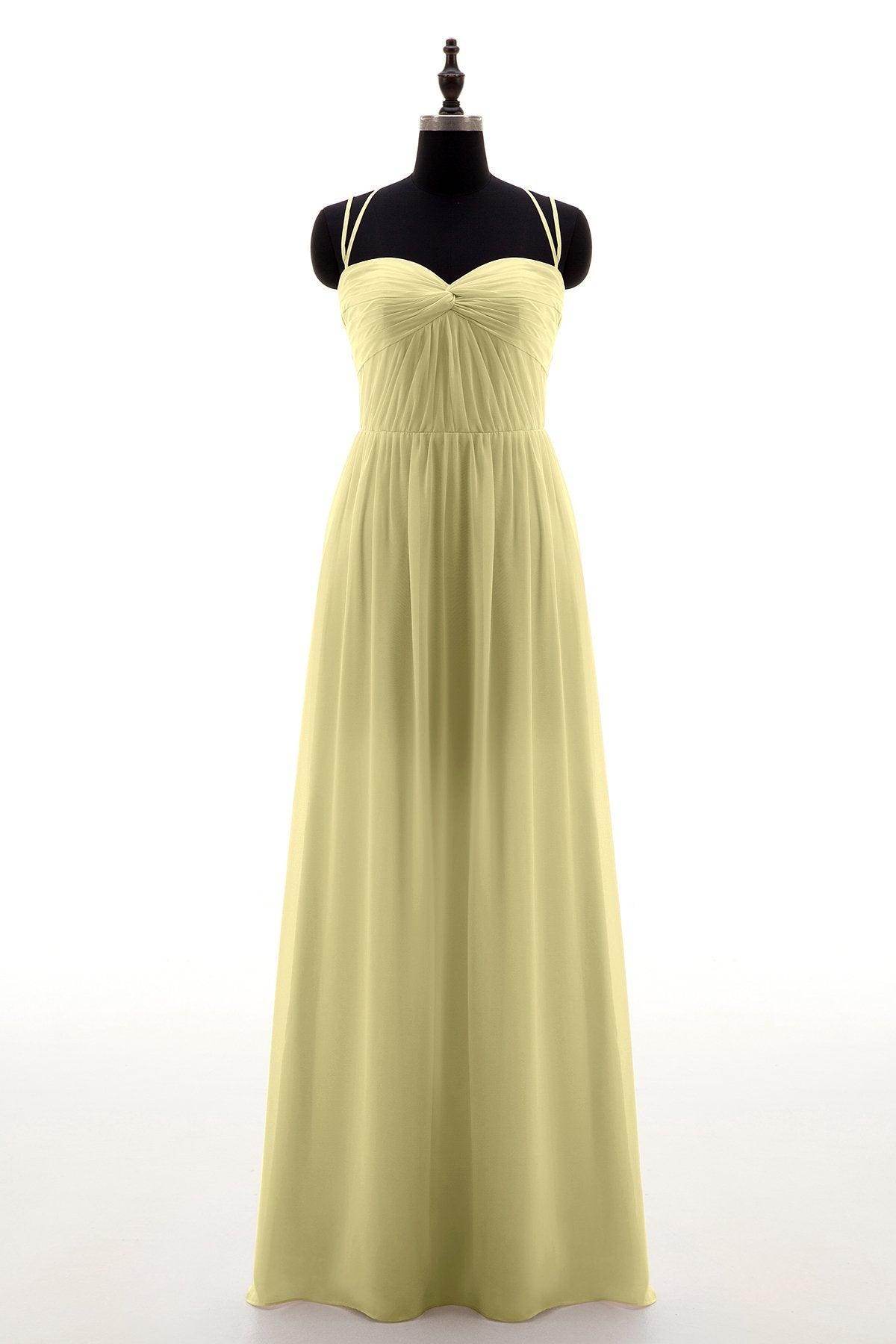 Sheath-Column Floor Length Chiffon Bridesmaid Dress NB3316