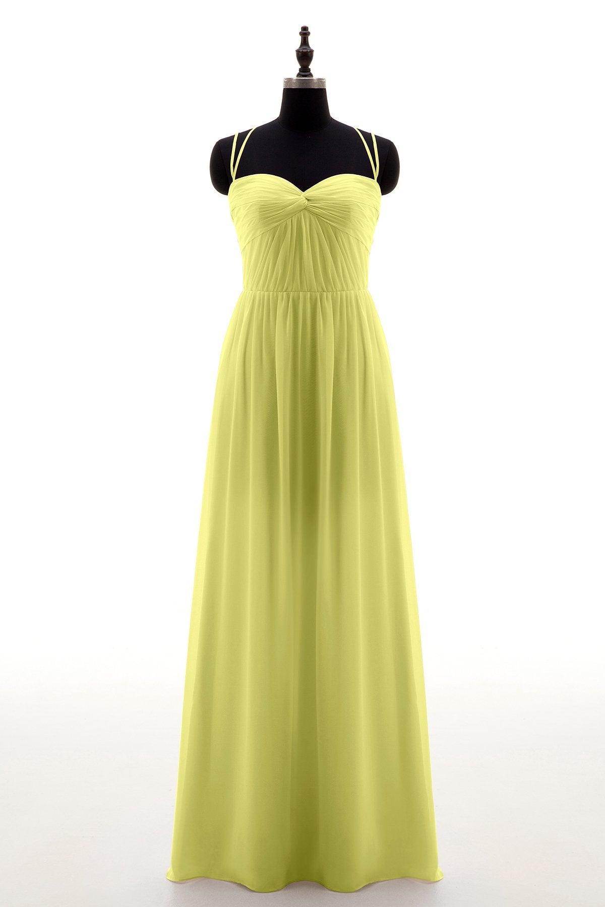 Sheath-Column Floor Length Chiffon Bridesmaid Dress NB3316