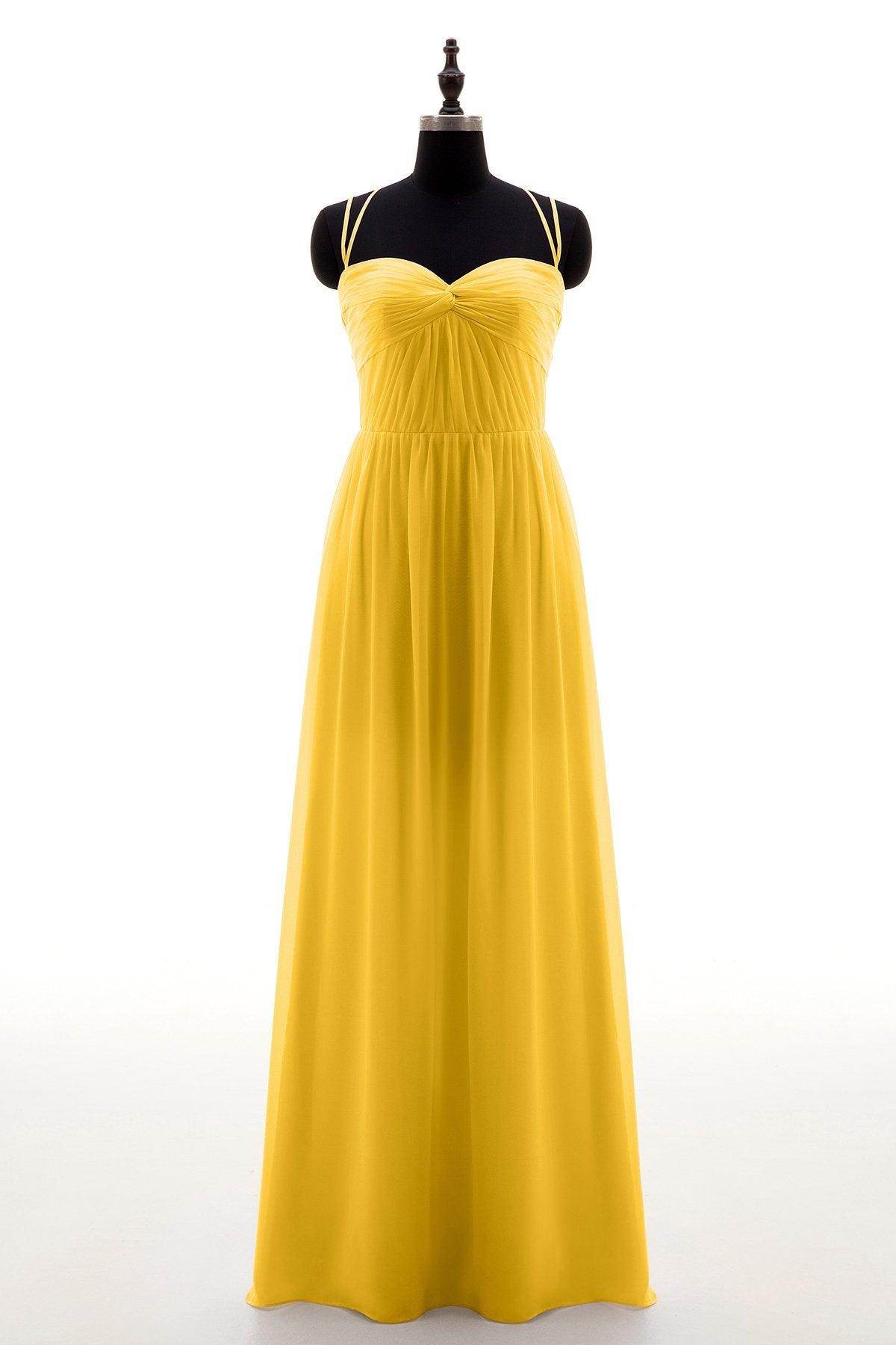 Sheath-Column Floor Length Chiffon Bridesmaid Dress NB3316