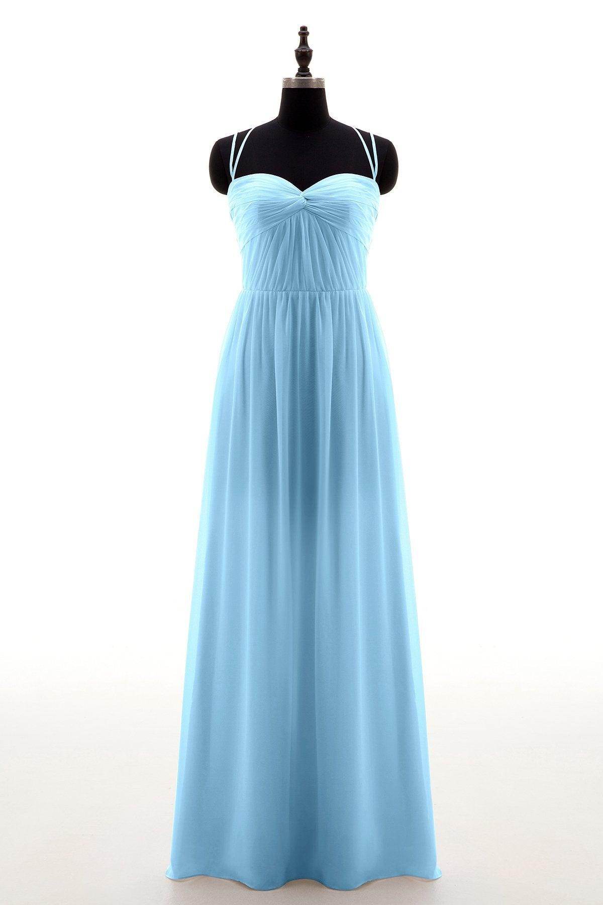 Sheath-Column Floor Length Chiffon Bridesmaid Dress NB3316