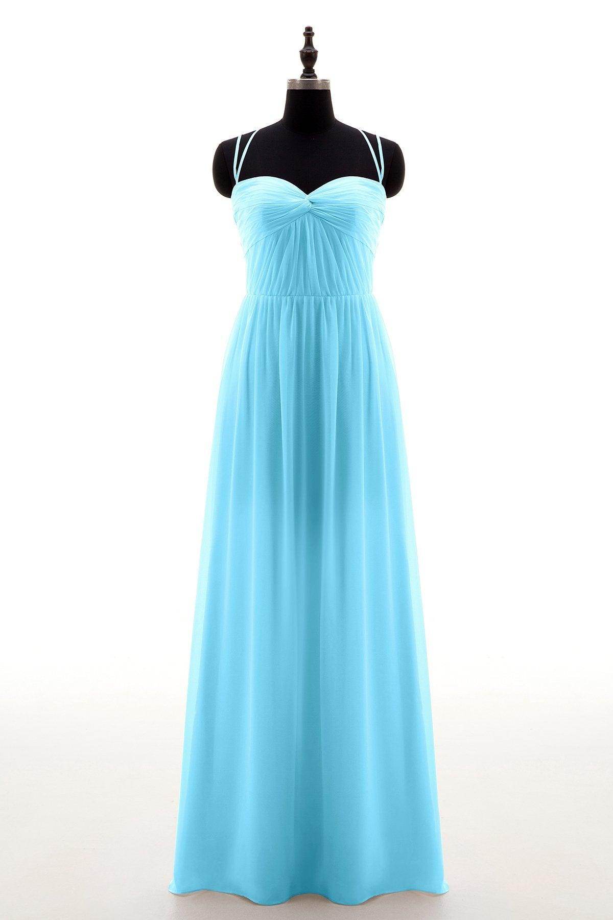 Sheath-Column Floor Length Chiffon Bridesmaid Dress NB3316