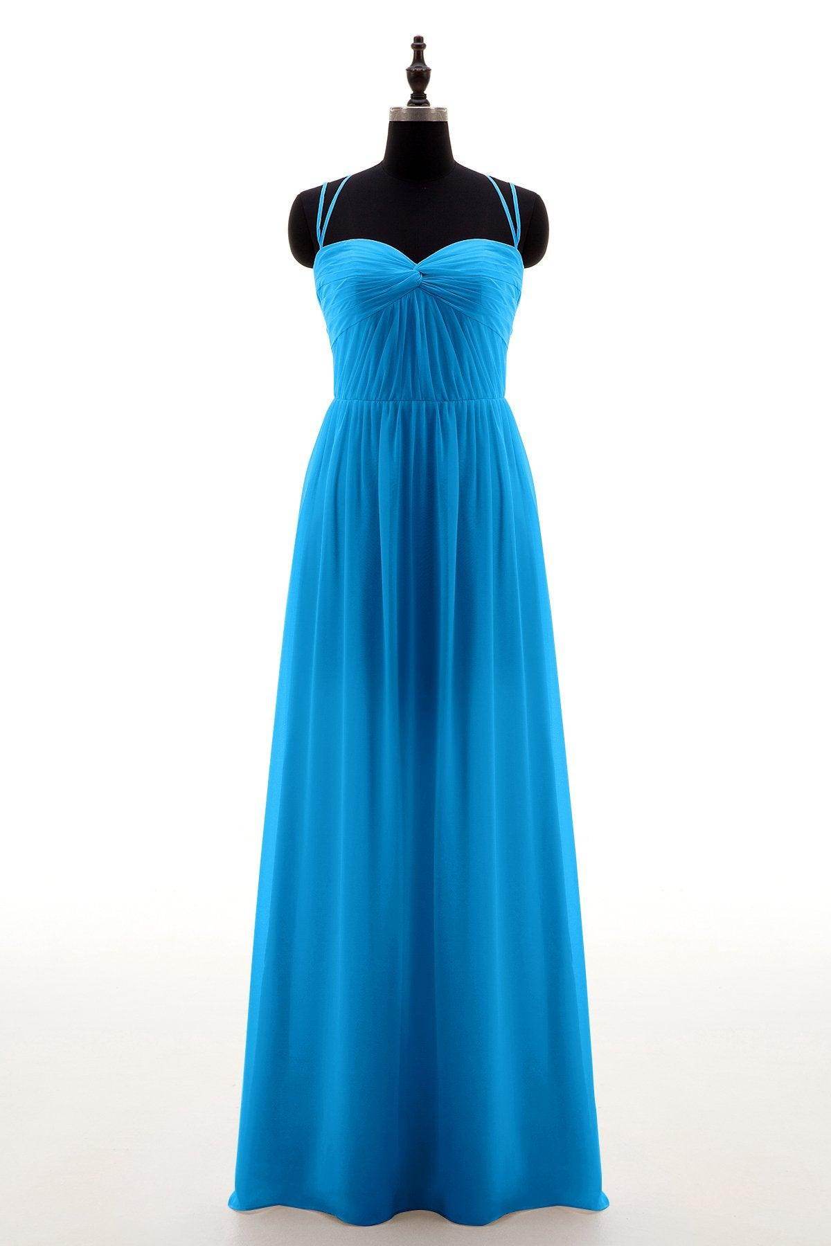 Sheath-Column Floor Length Chiffon Bridesmaid Dress NB3316
