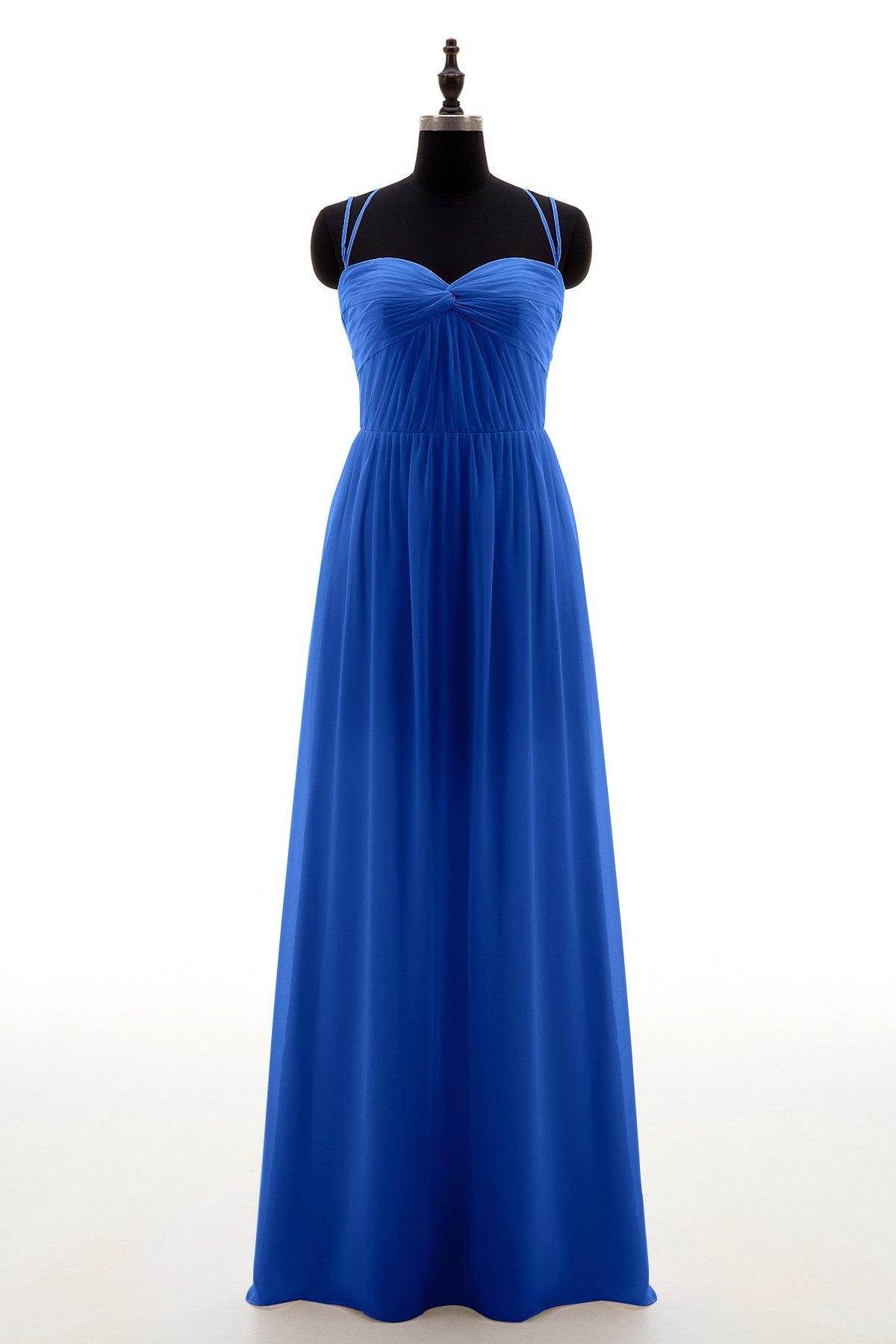 Sheath-Column Floor Length Chiffon Bridesmaid Dress NB3316