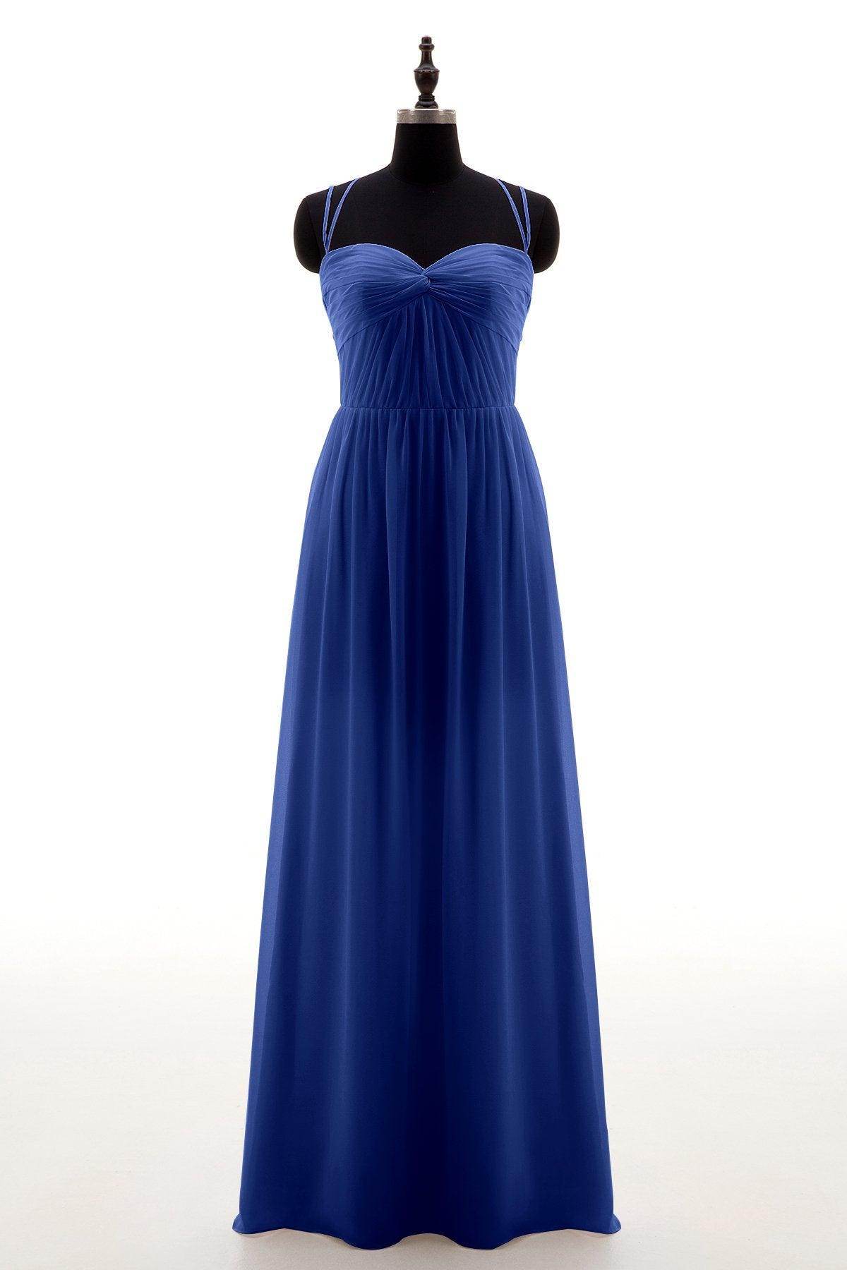 Sheath-Column Floor Length Chiffon Bridesmaid Dress NB3316