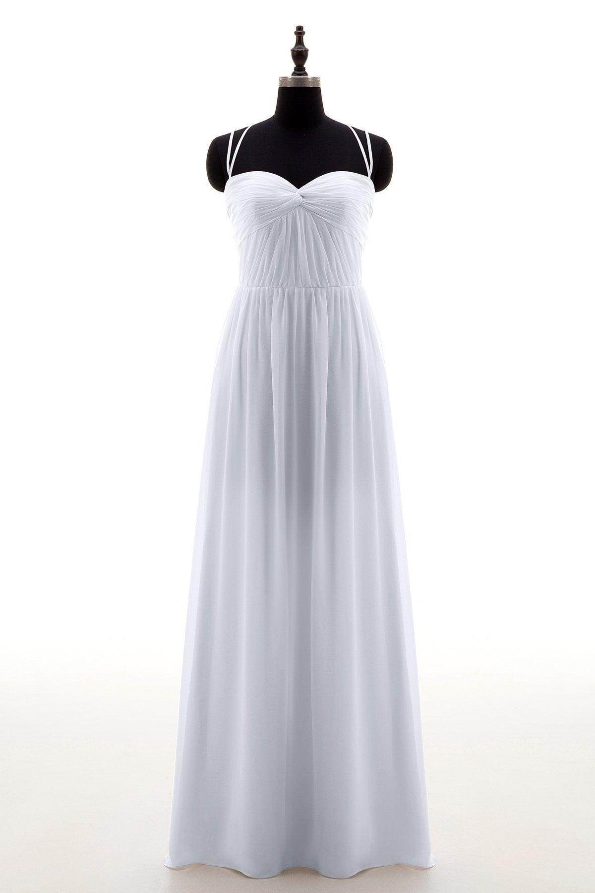 Sheath-Column Floor Length Chiffon Bridesmaid Dress NB3316