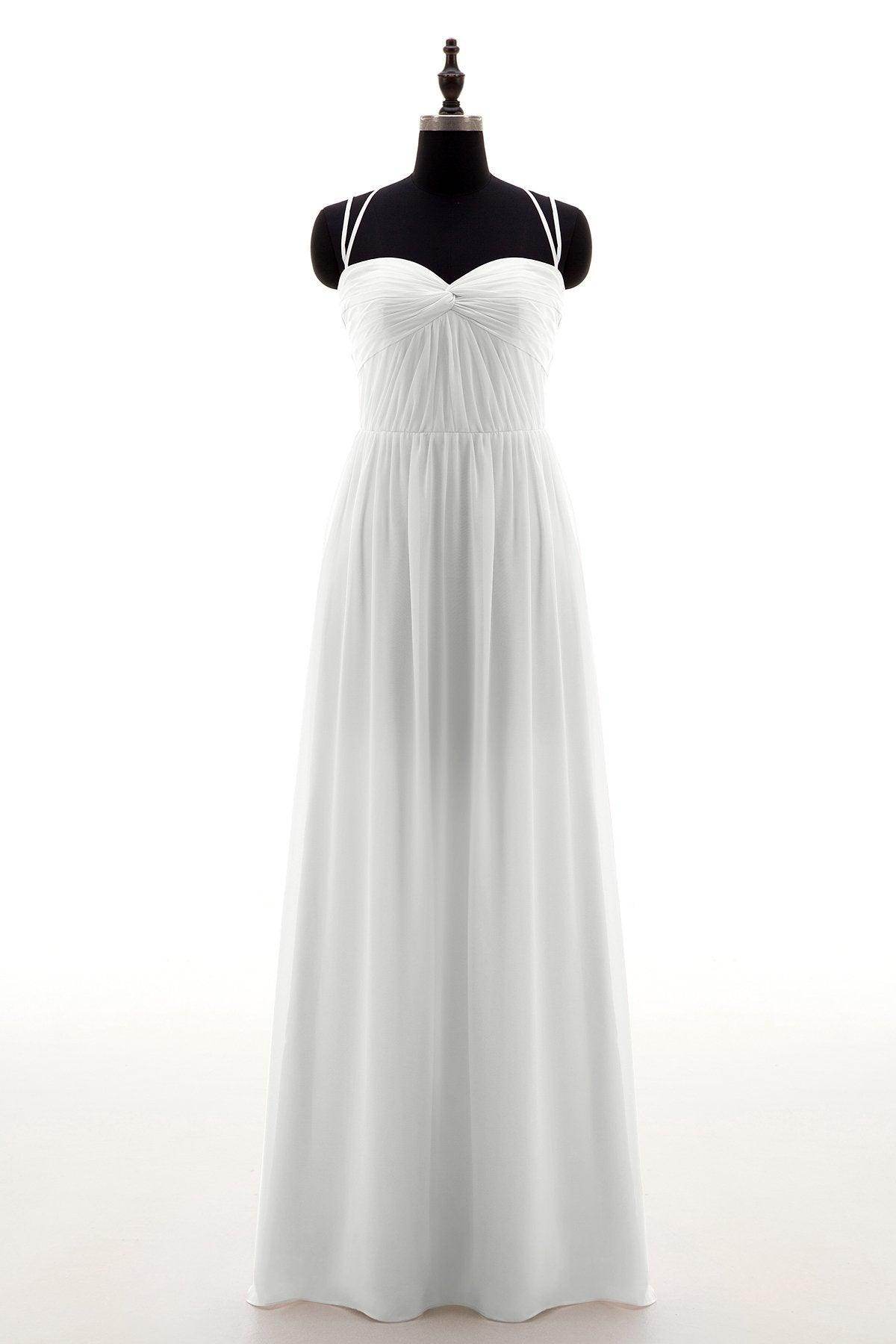 Sheath-Column Floor Length Chiffon Bridesmaid Dress NB3316