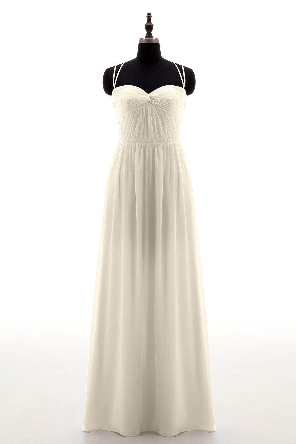 Sheath-Column Floor Length Chiffon Bridesmaid Dress NB3316
