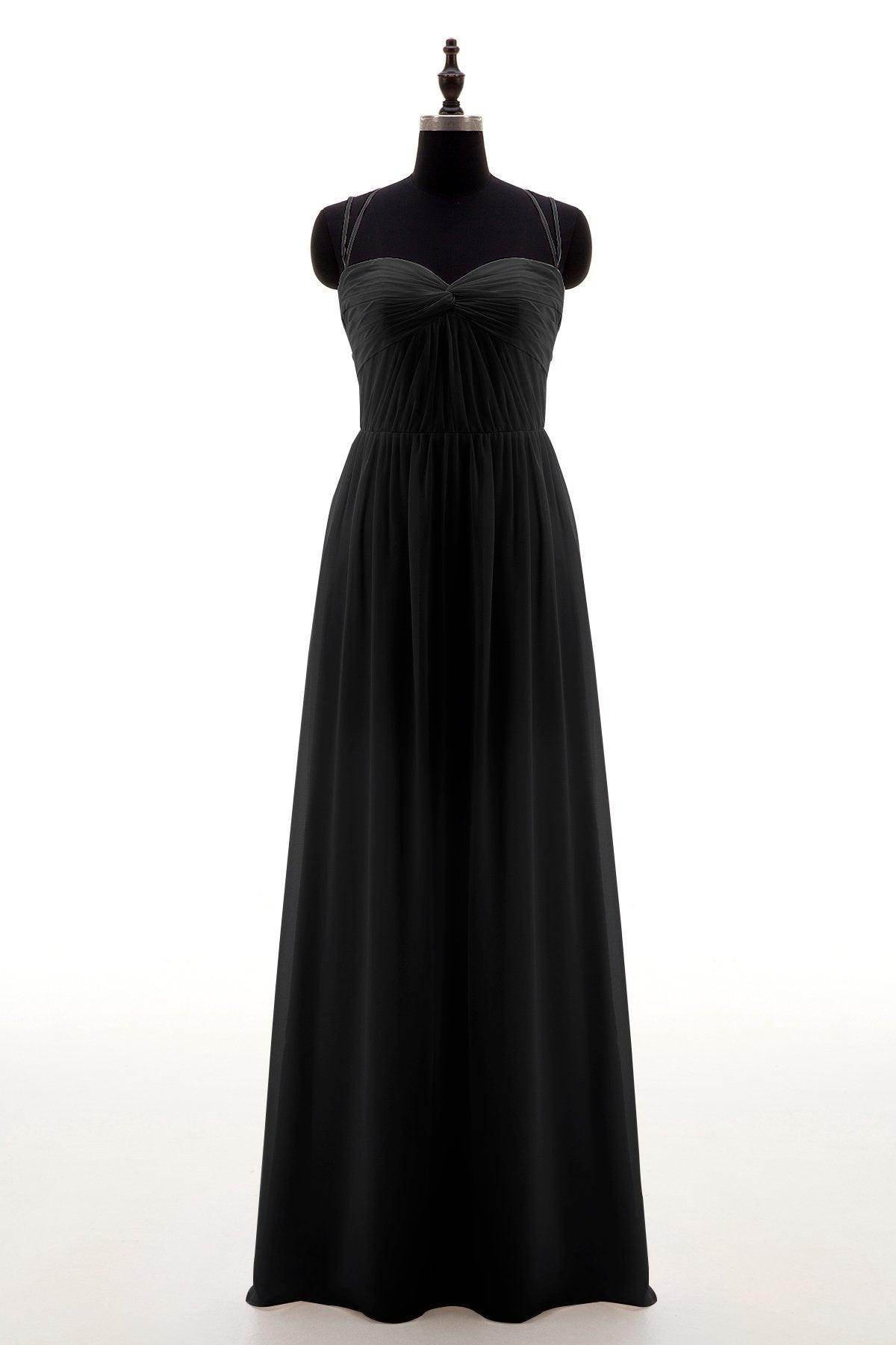 Sheath-Column Floor Length Chiffon Bridesmaid Dress NB3316