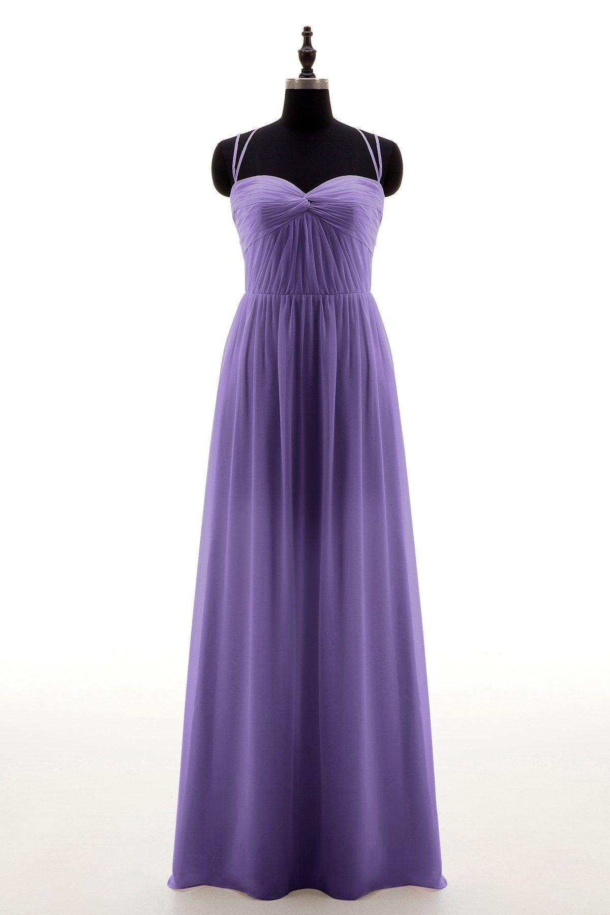 Sheath-Column Floor Length Chiffon Bridesmaid Dress NB3316