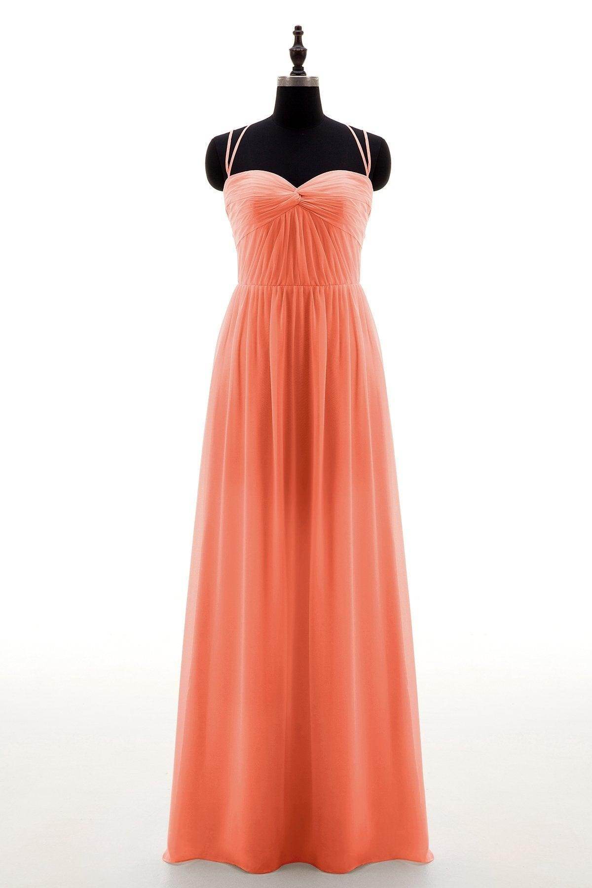 Sheath-Column Floor Length Chiffon Bridesmaid Dress NB3316