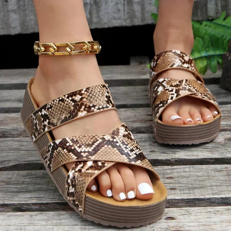 Addison | Womens Orthopedic Platform Slide Sandals