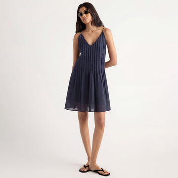 Nelly Pleated Linen Mini Dress