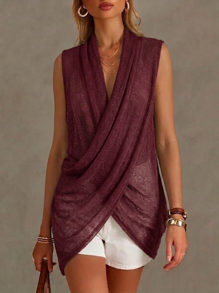 A Loose. Comfortable. And Lightweight Sleeveless Knit Top.
