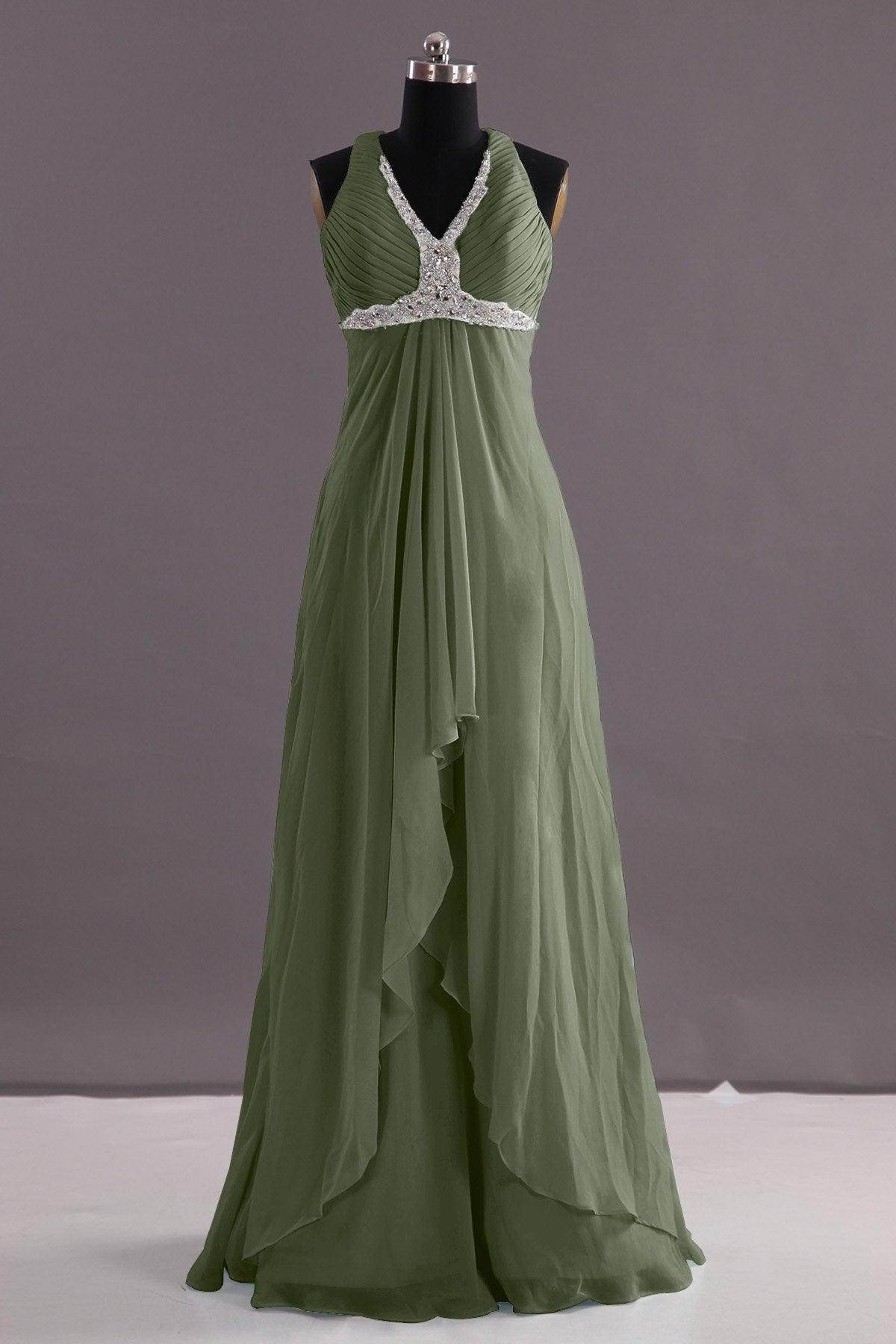Sheath-Column Floor Length Chiffon Evening Dress COEF14001