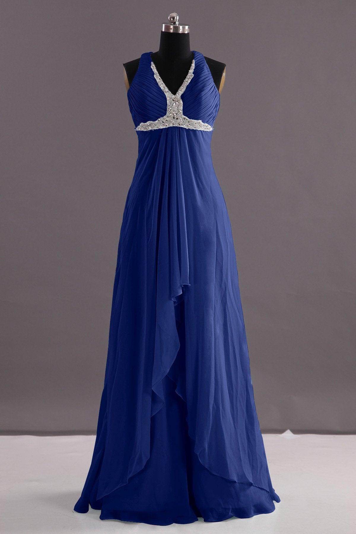 Sheath-Column Floor Length Chiffon Evening Dress COEF14001