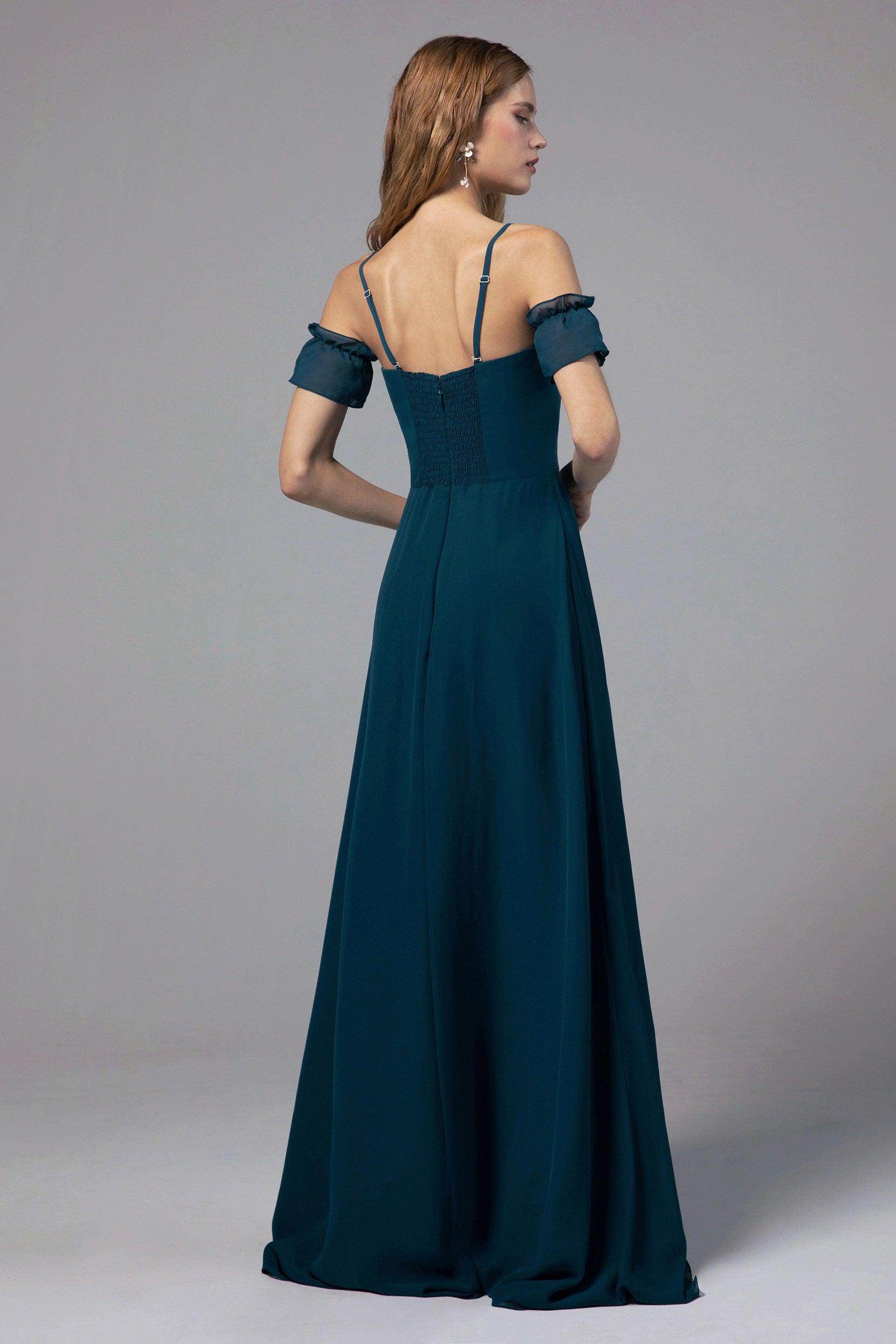 A-Line Floor Length Chiffon Bridesmaid Dress Formal Dresses CB0416