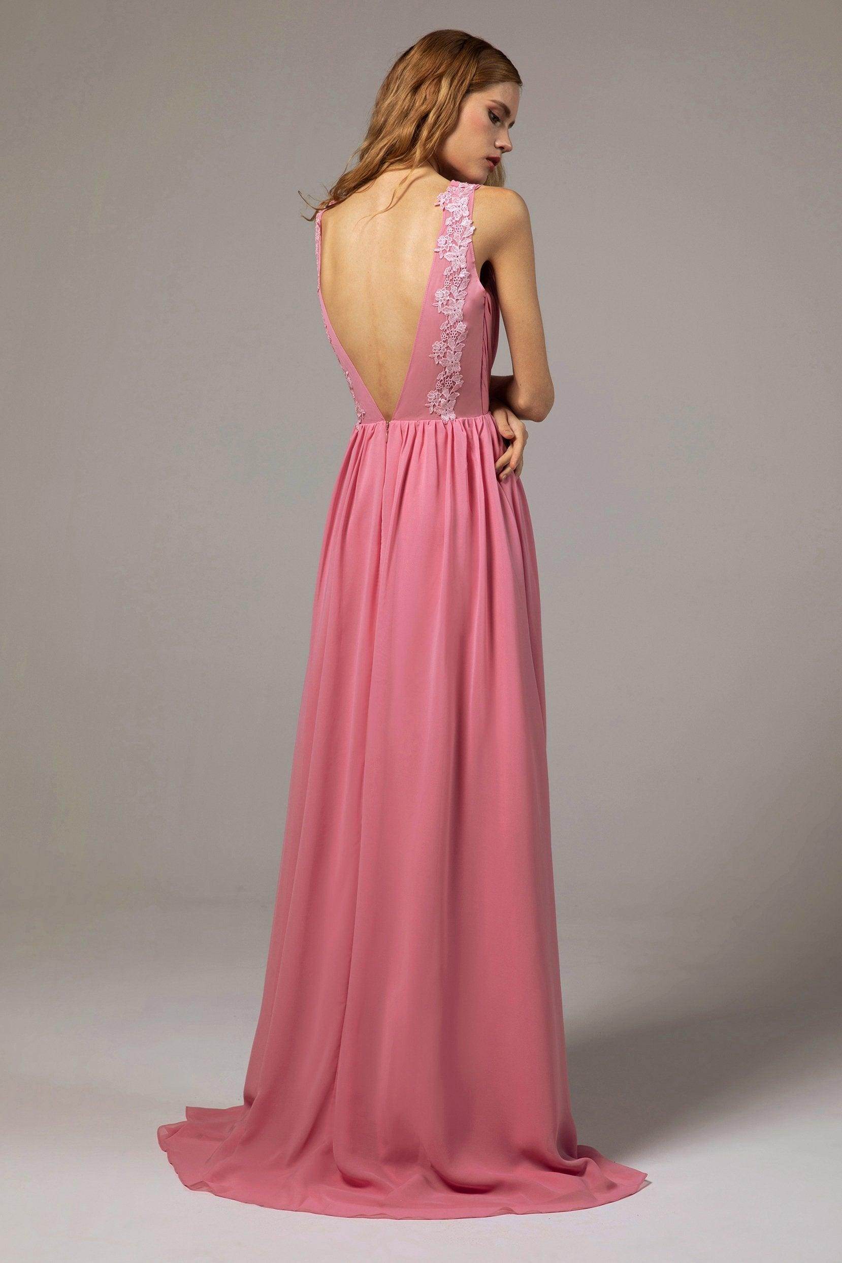 A-Line Floor Length Chiffon Bridesmaid Dress Formal Dresses CB0386