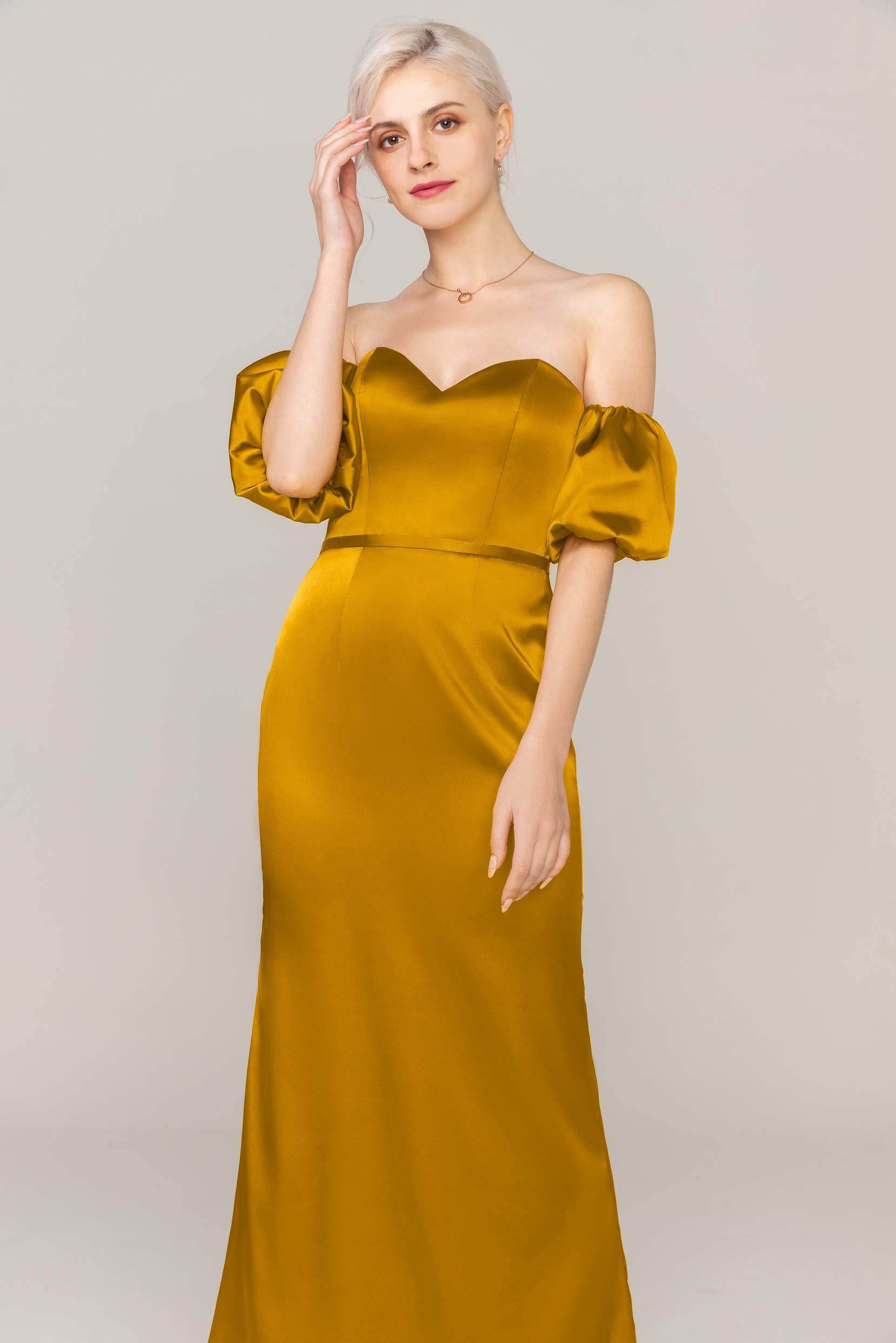 Sheath Ankle Length Luxe Satin Dress CS0306