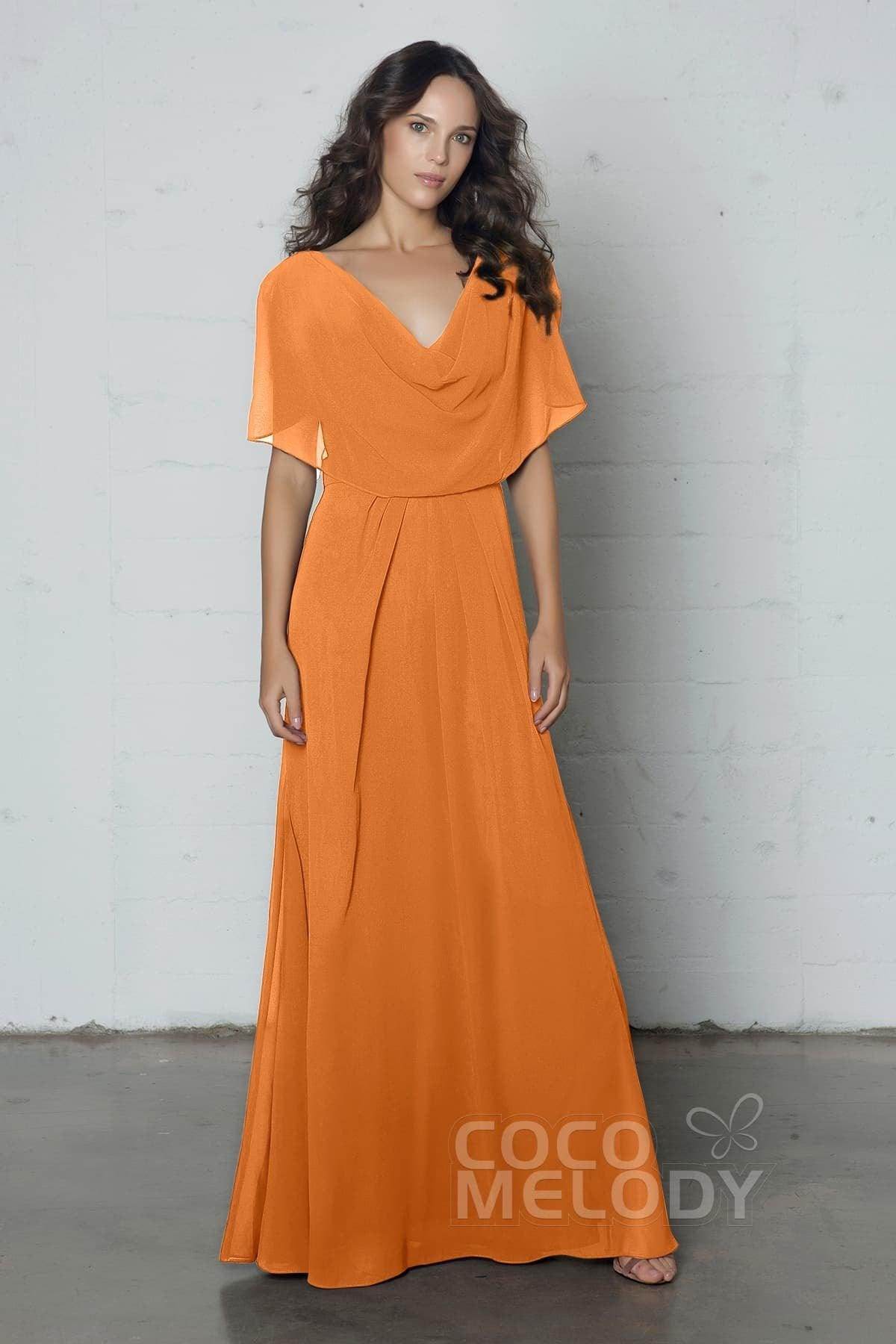 Sheath-Column Floor Length Chiffon Dress PR17014