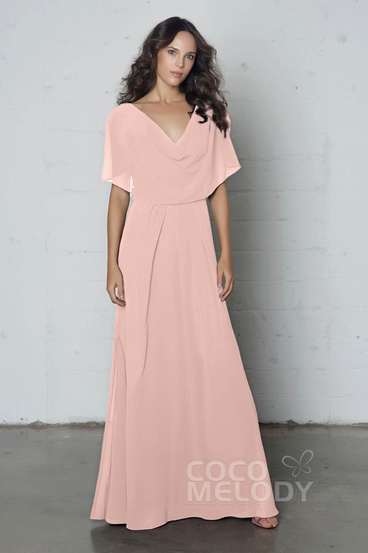 Sheath-Column Floor Length Chiffon Dress PR17014