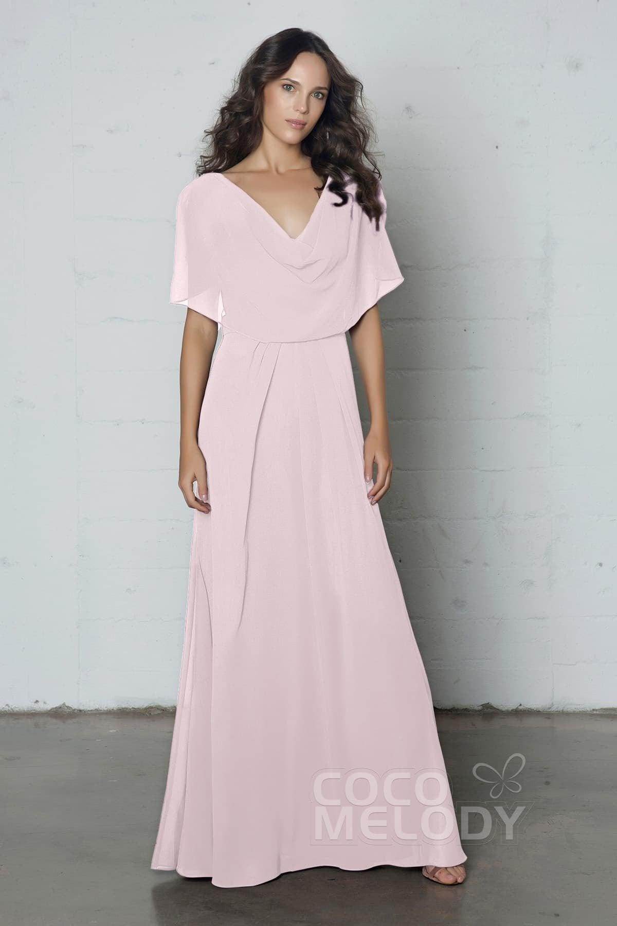 Sheath-Column Floor Length Chiffon Dress PR17014
