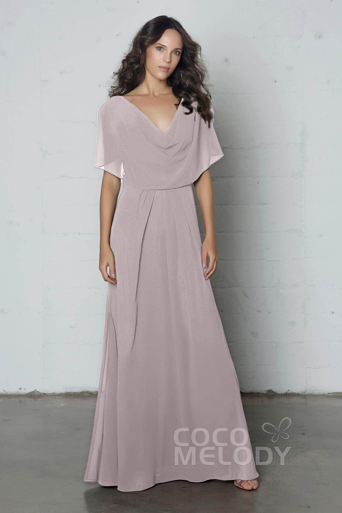 Sheath-Column Floor Length Chiffon Dress PR17014