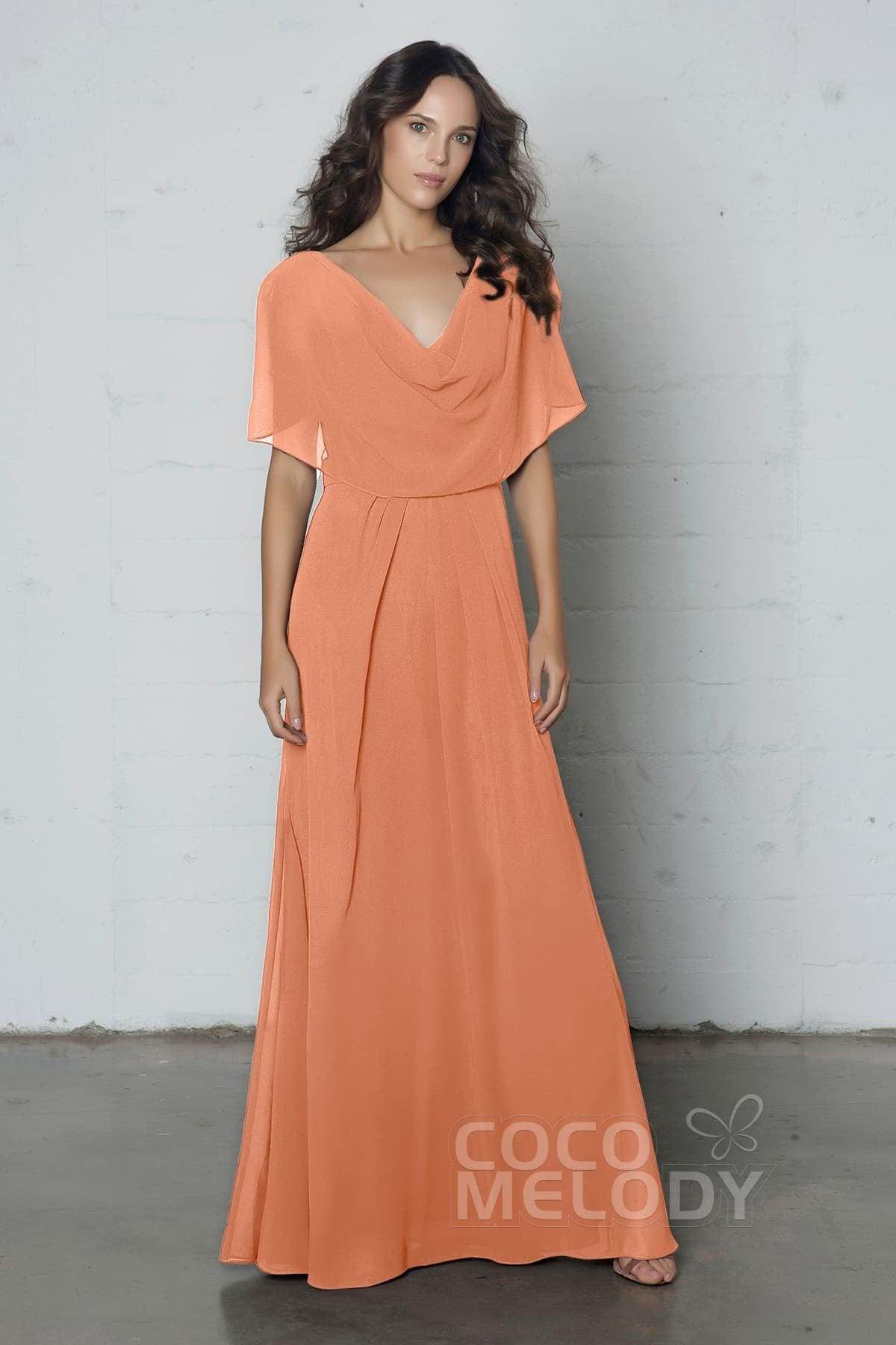 Sheath-Column Floor Length Chiffon Dress PR17014