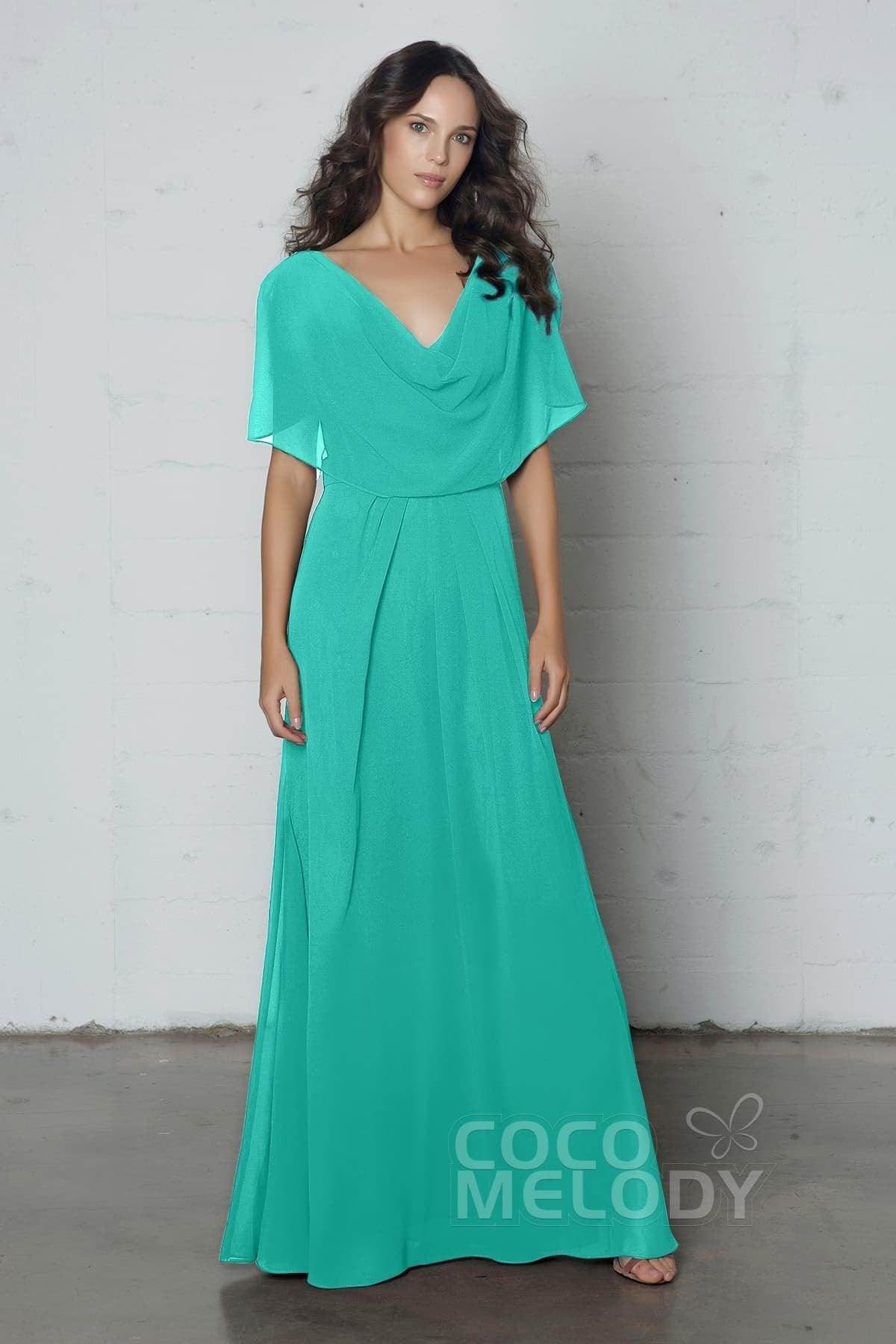 Sheath-Column Floor Length Chiffon Dress PR17014