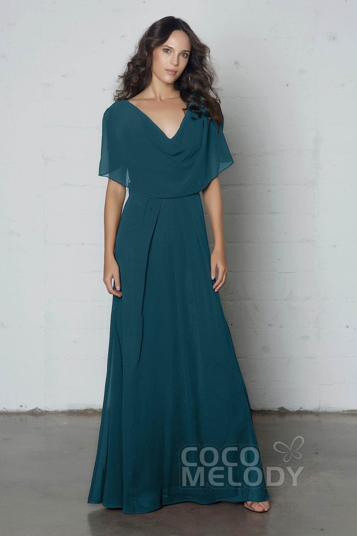 Sheath-Column Floor Length Chiffon Dress PR17014