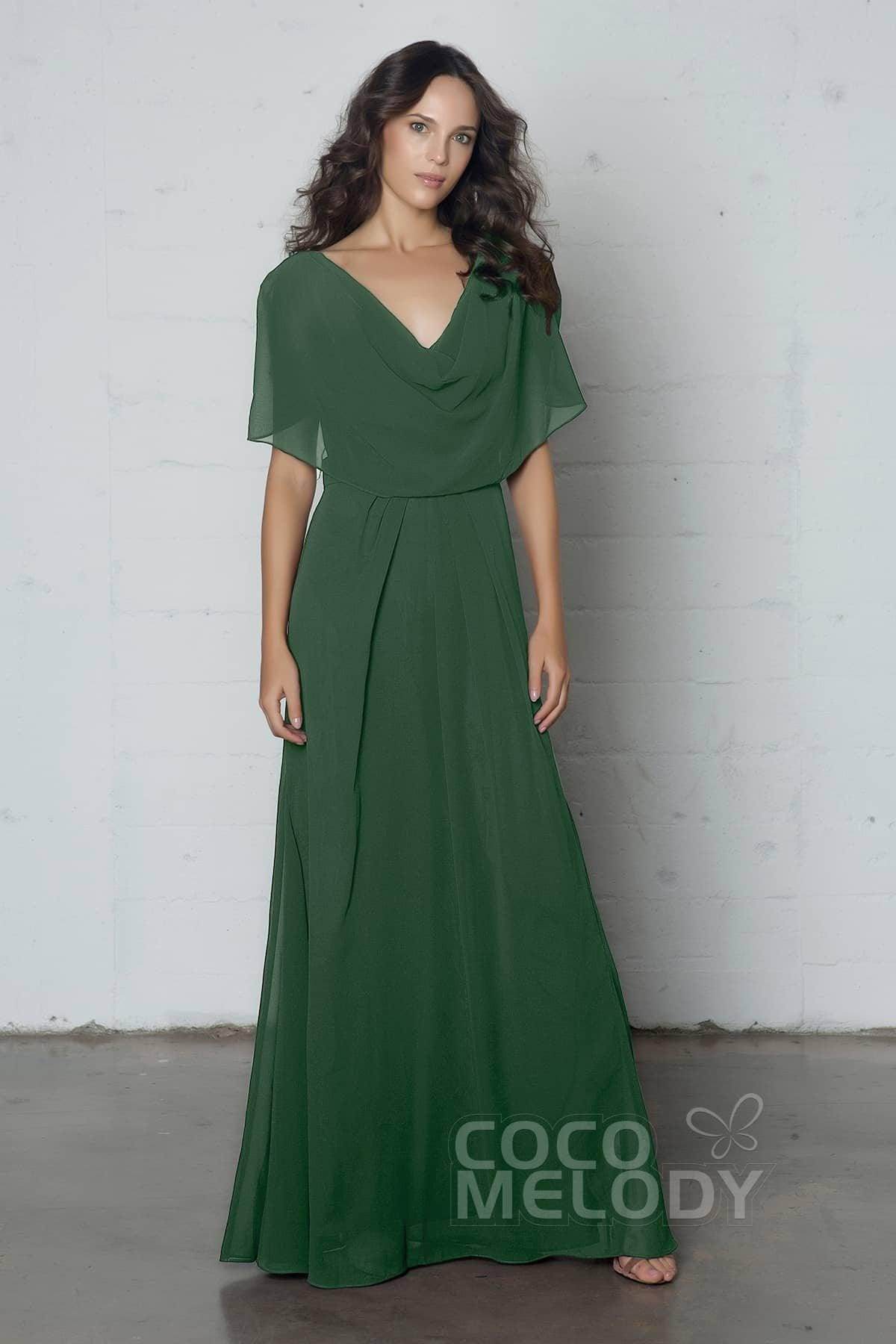 Sheath-Column Floor Length Chiffon Dress PR17014