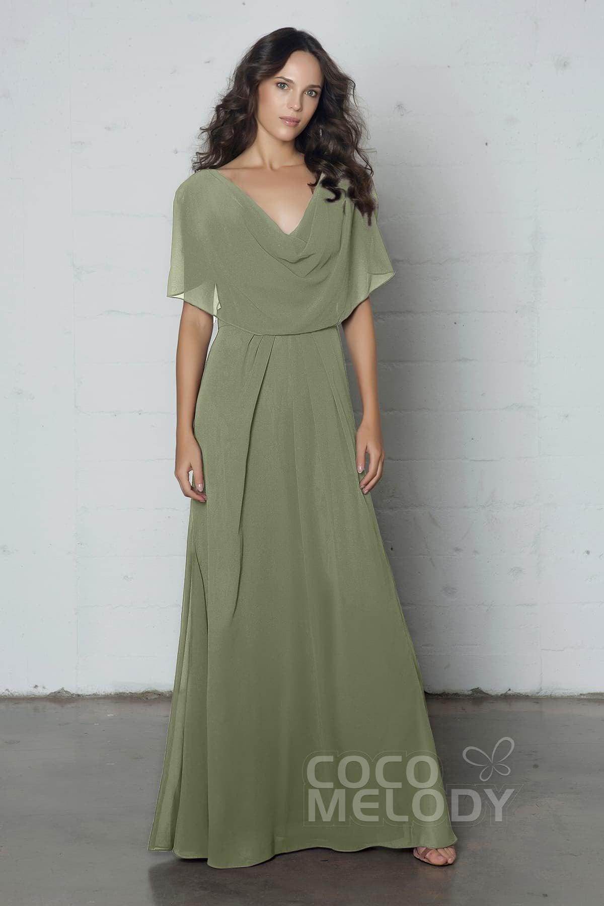 Sheath-Column Floor Length Chiffon Dress PR17014