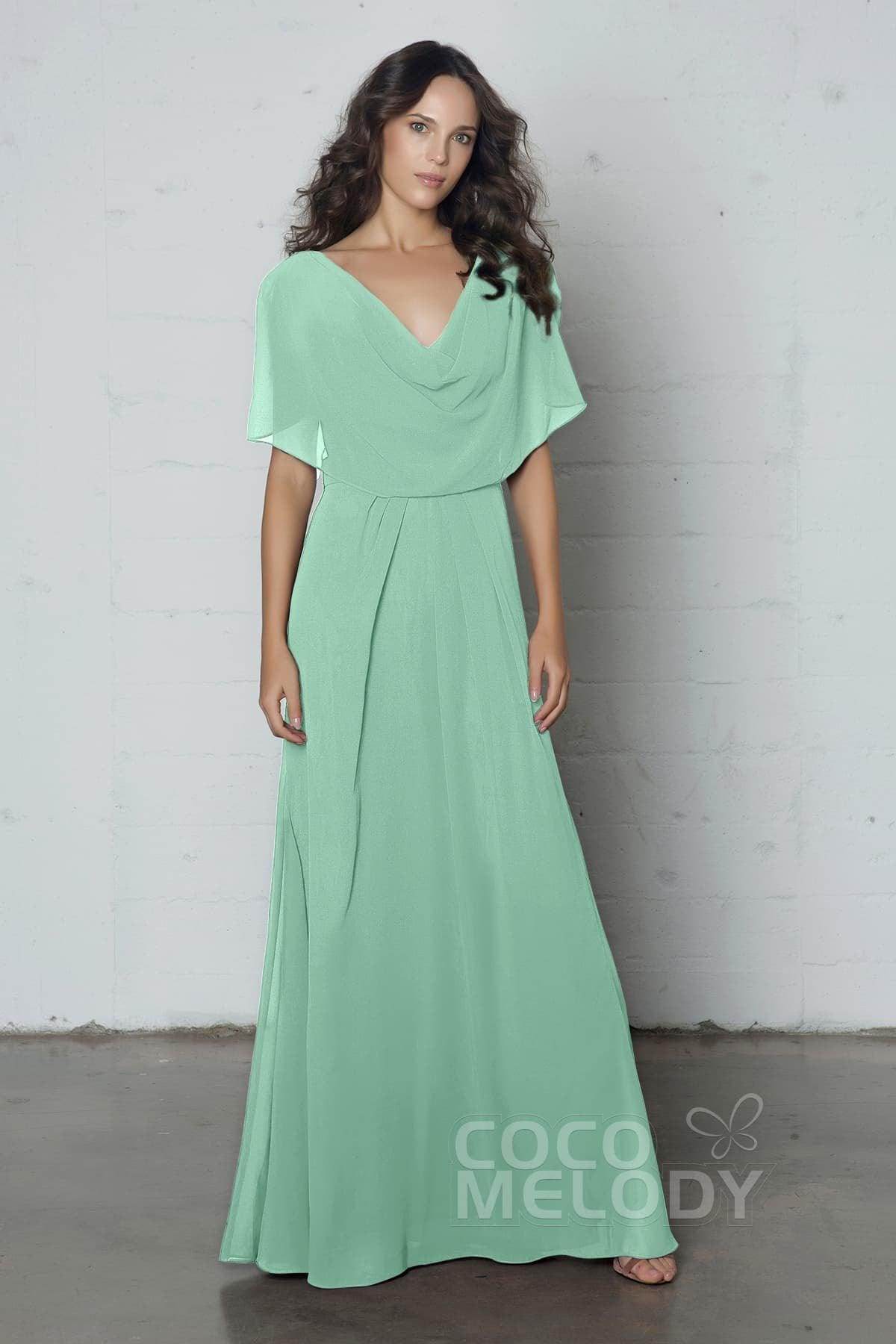 Sheath-Column Floor Length Chiffon Dress PR17014