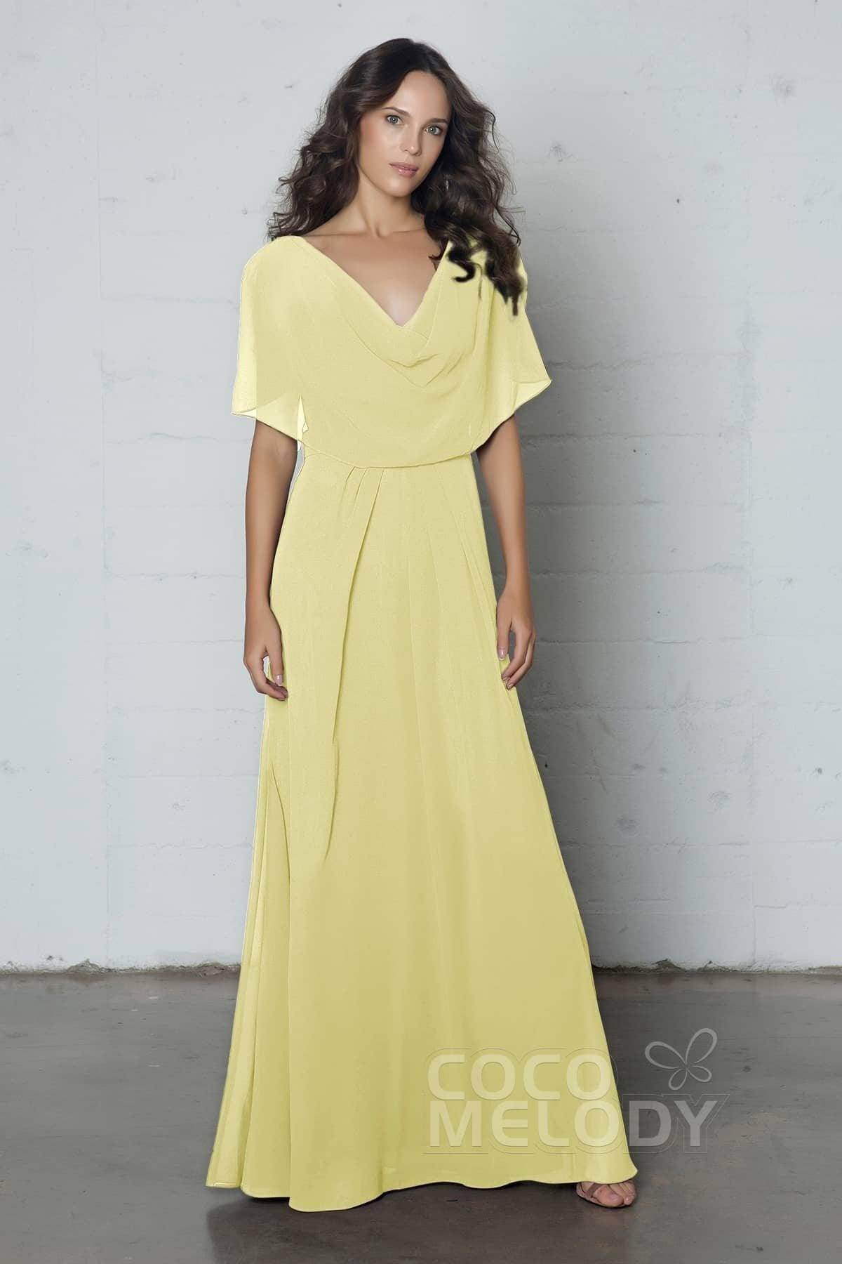 Sheath-Column Floor Length Chiffon Dress PR17014