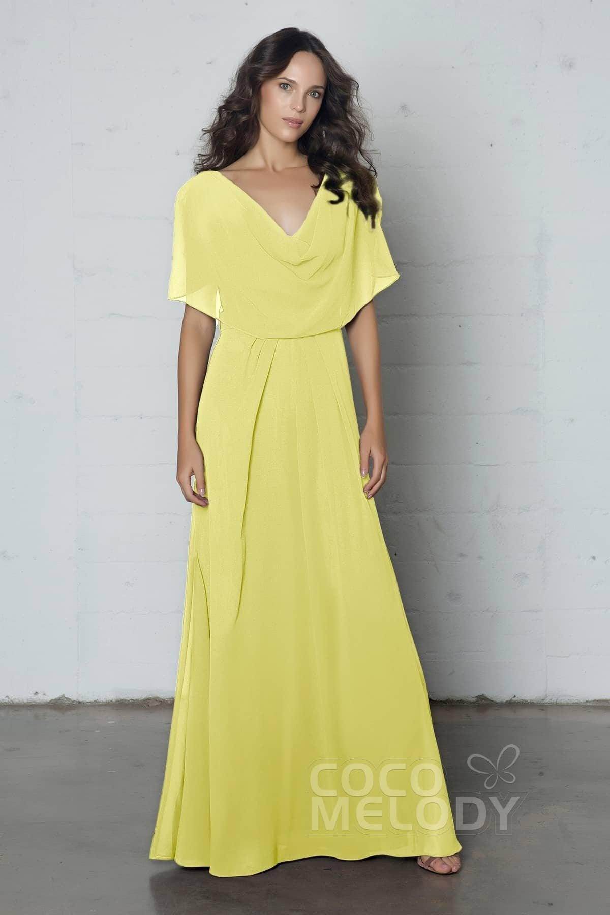Sheath-Column Floor Length Chiffon Dress PR17014