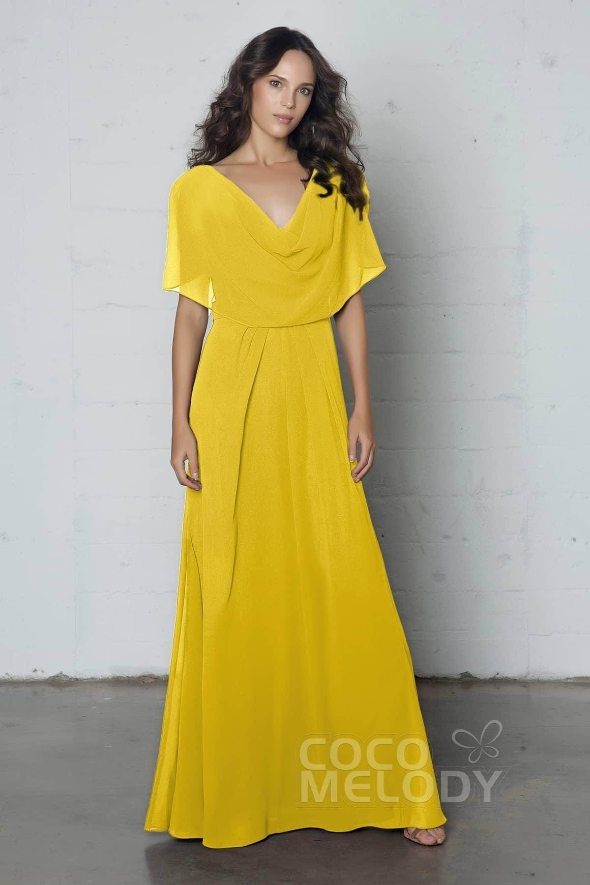Sheath-Column Floor Length Chiffon Dress PR17014