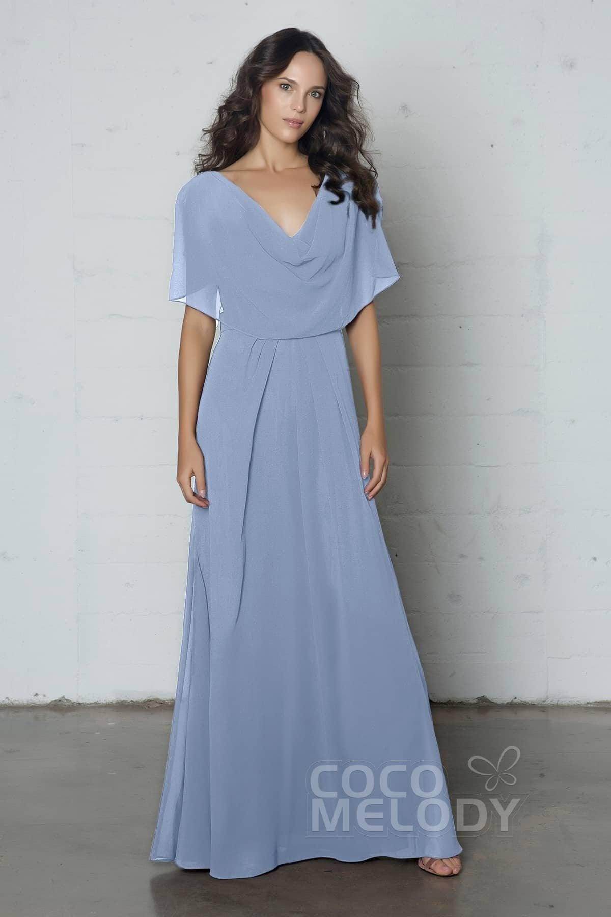 Sheath-Column Floor Length Chiffon Dress PR17014