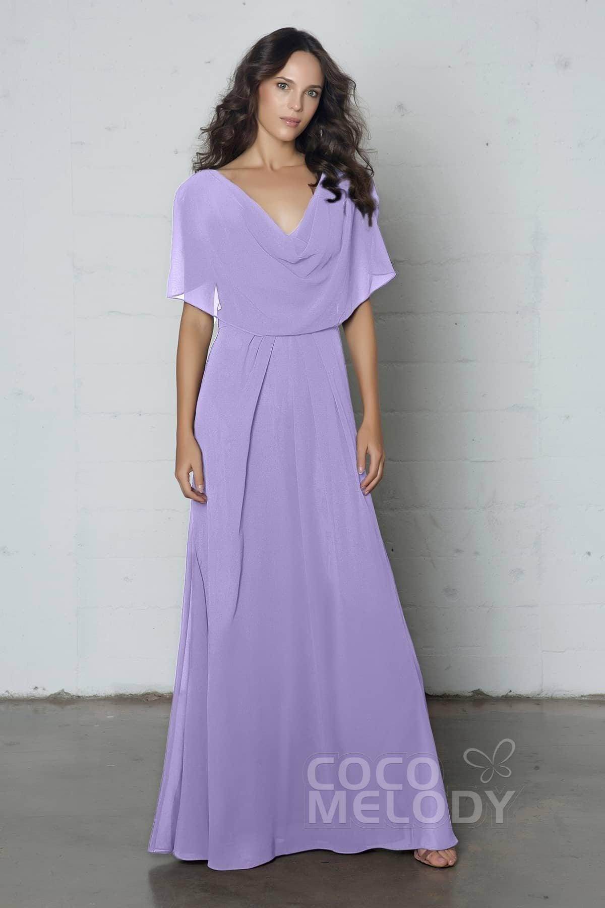 Sheath-Column Floor Length Chiffon Dress PR17014