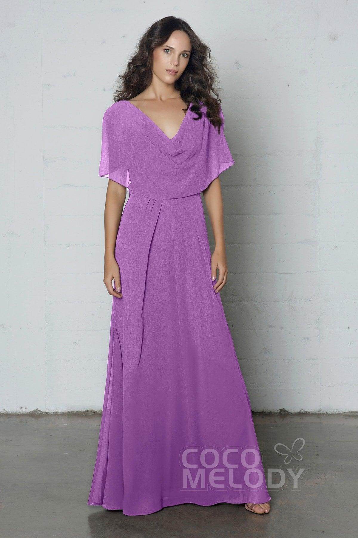 Sheath-Column Floor Length Chiffon Dress PR17014