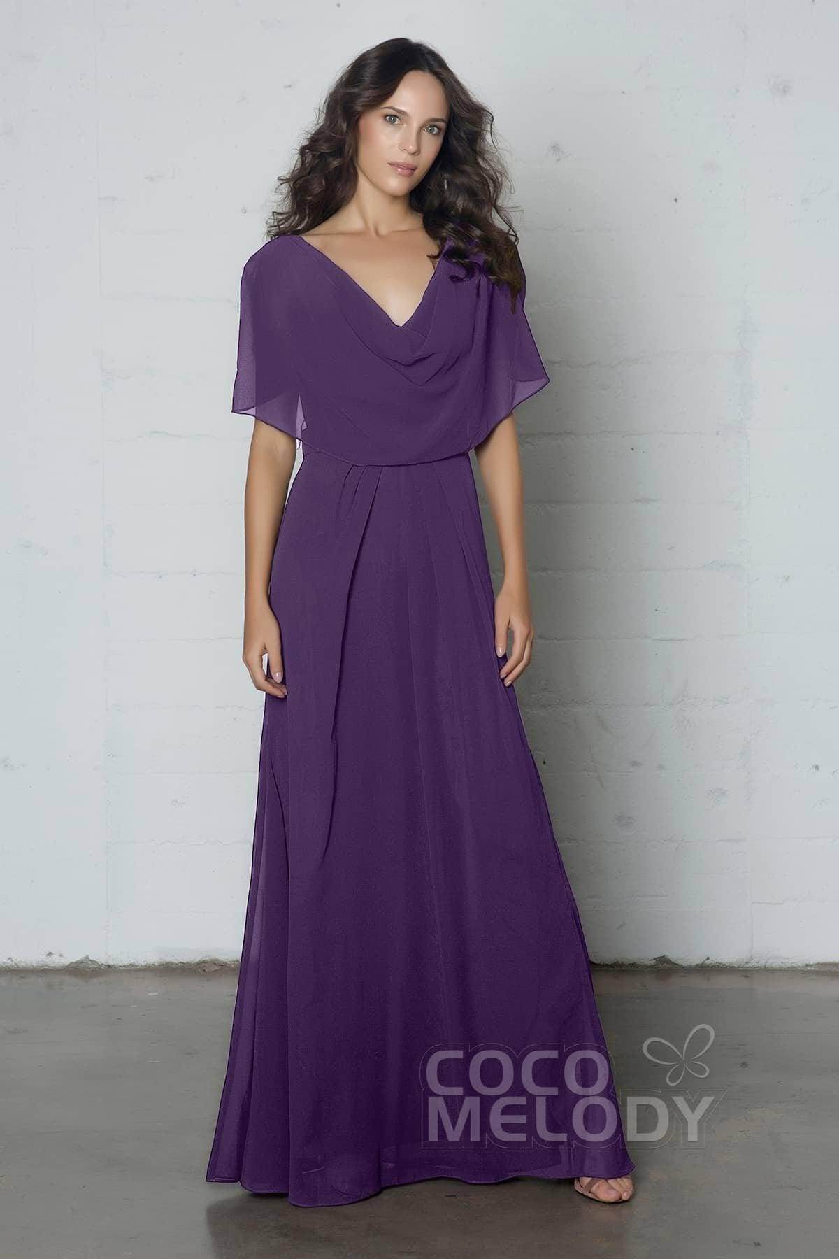 Sheath-Column Floor Length Chiffon Dress PR17014