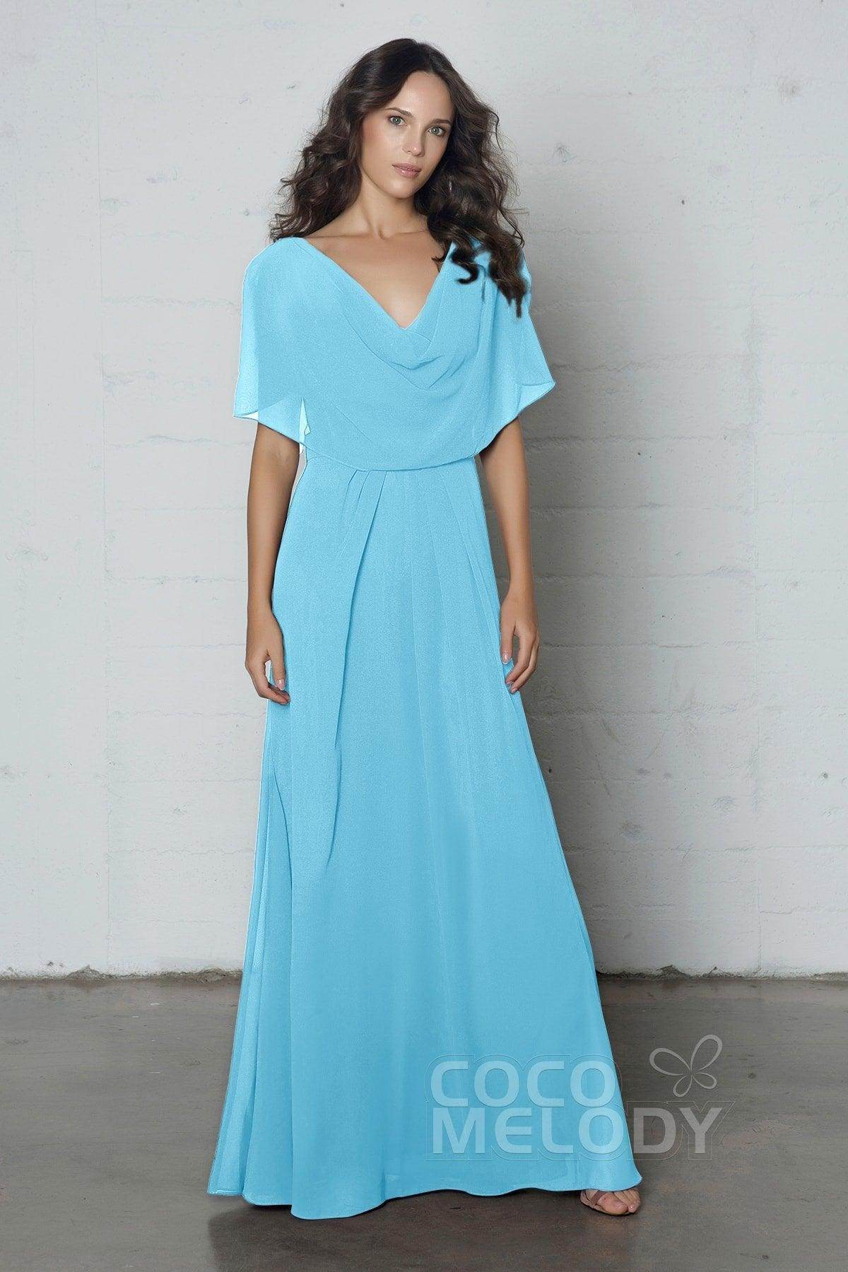 Sheath-Column Floor Length Chiffon Dress PR17014