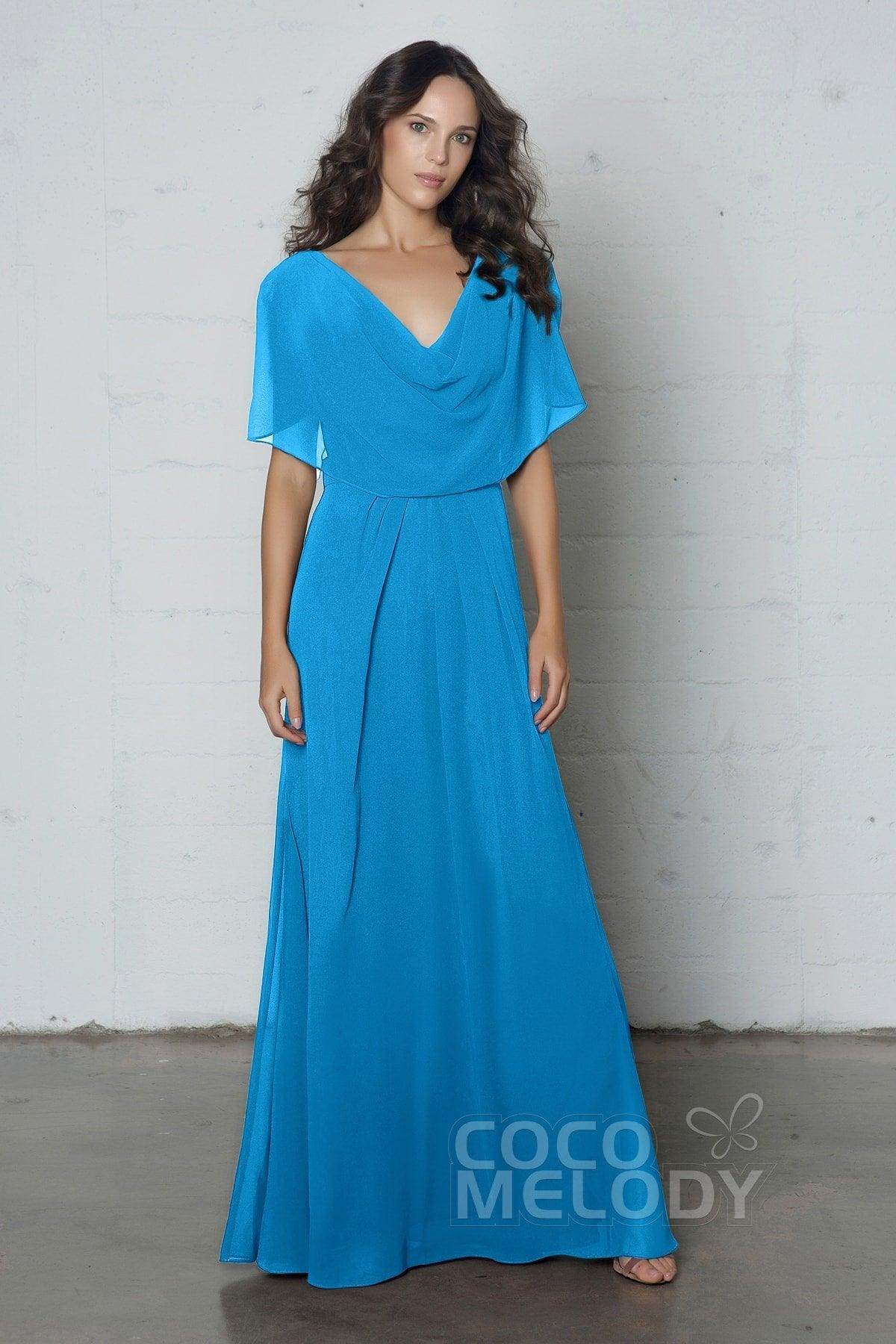 Sheath-Column Floor Length Chiffon Dress PR17014