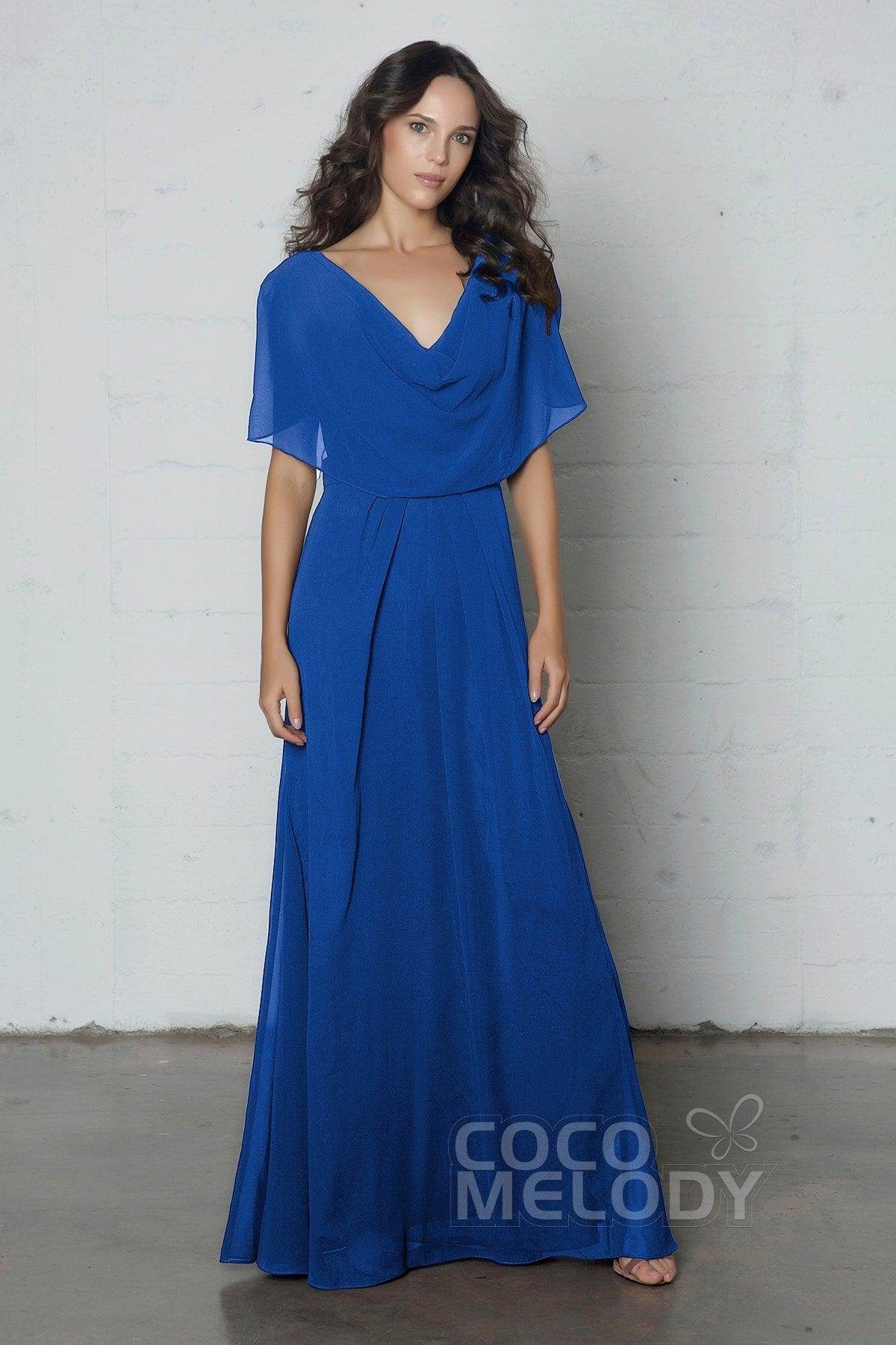 Sheath-Column Floor Length Chiffon Dress PR17014