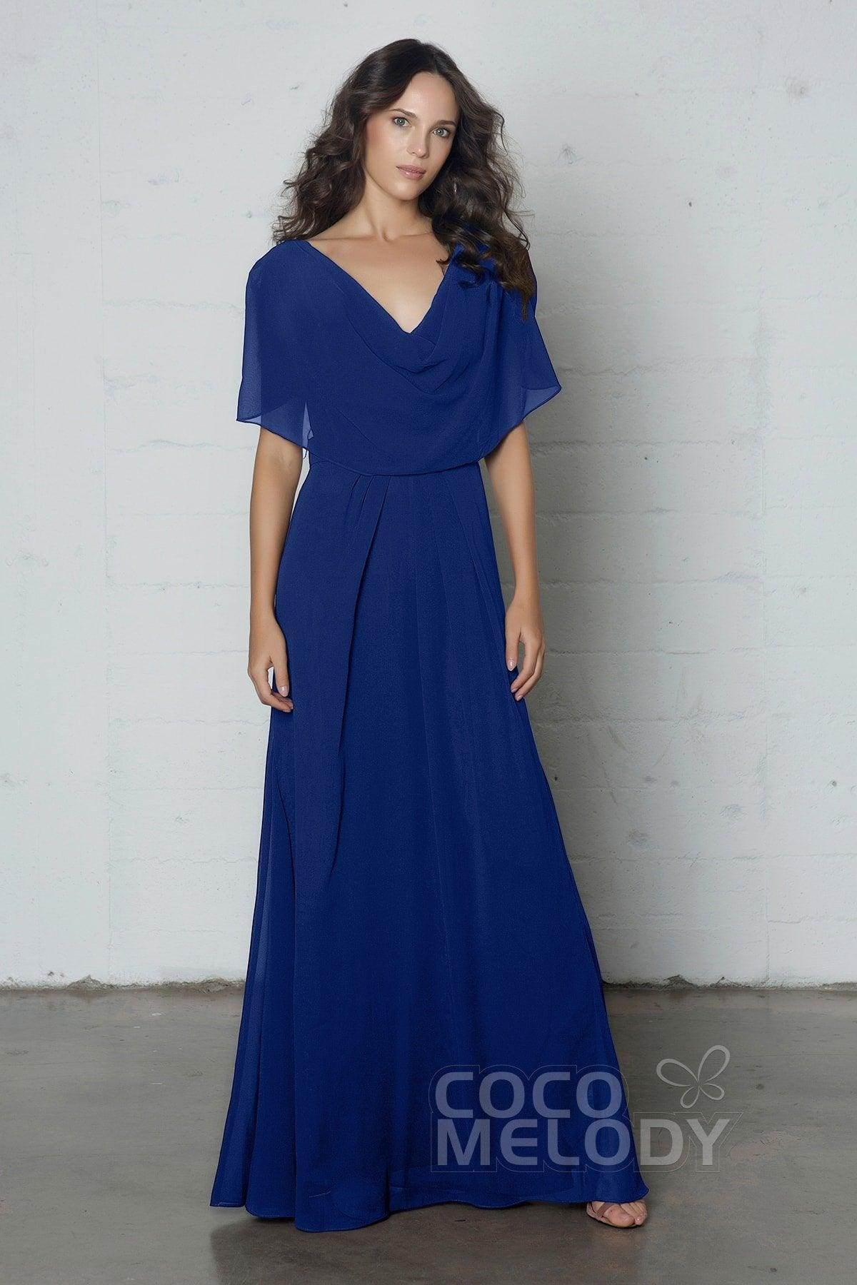 Sheath-Column Floor Length Chiffon Dress PR17014