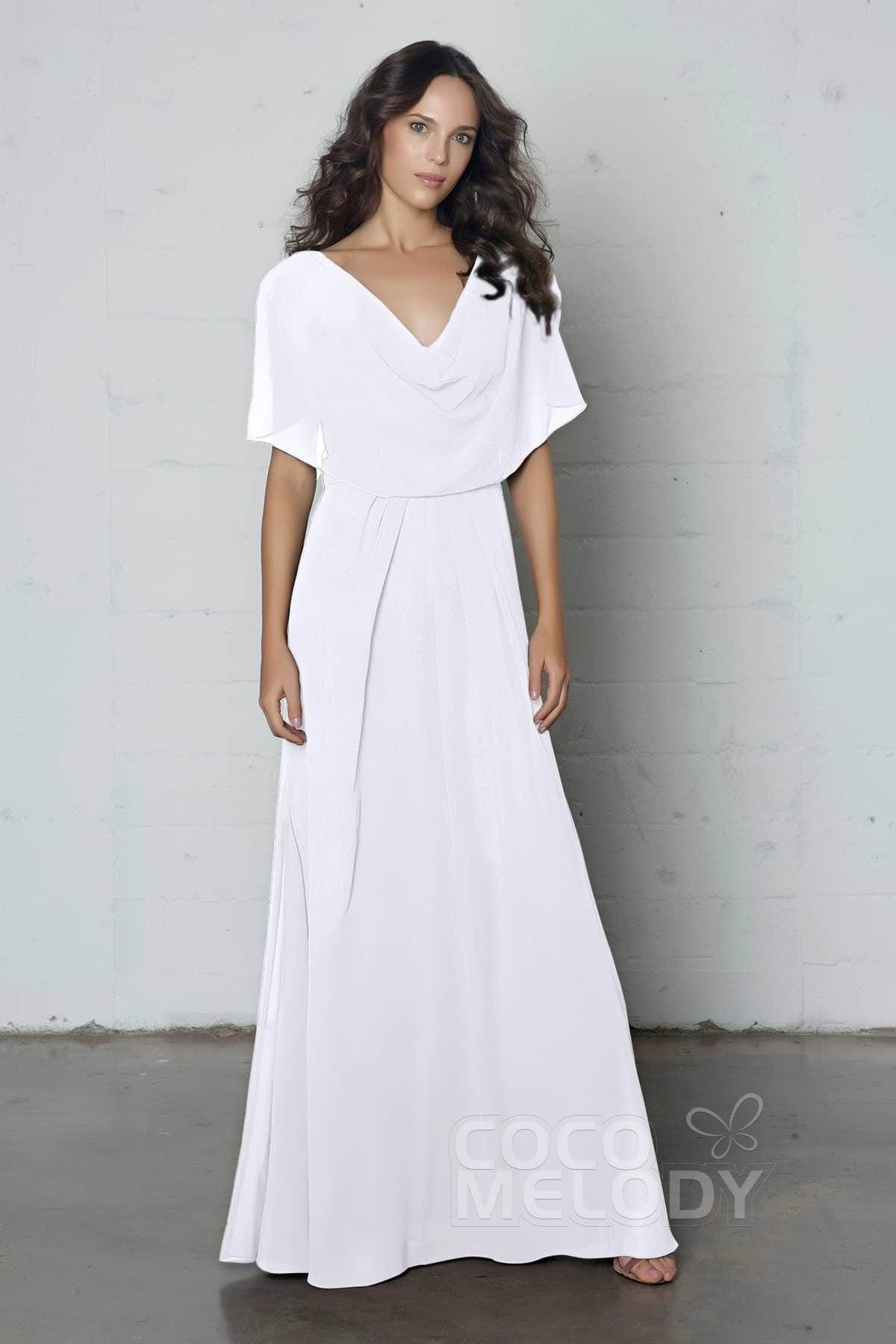 Sheath-Column Floor Length Chiffon Dress PR17014