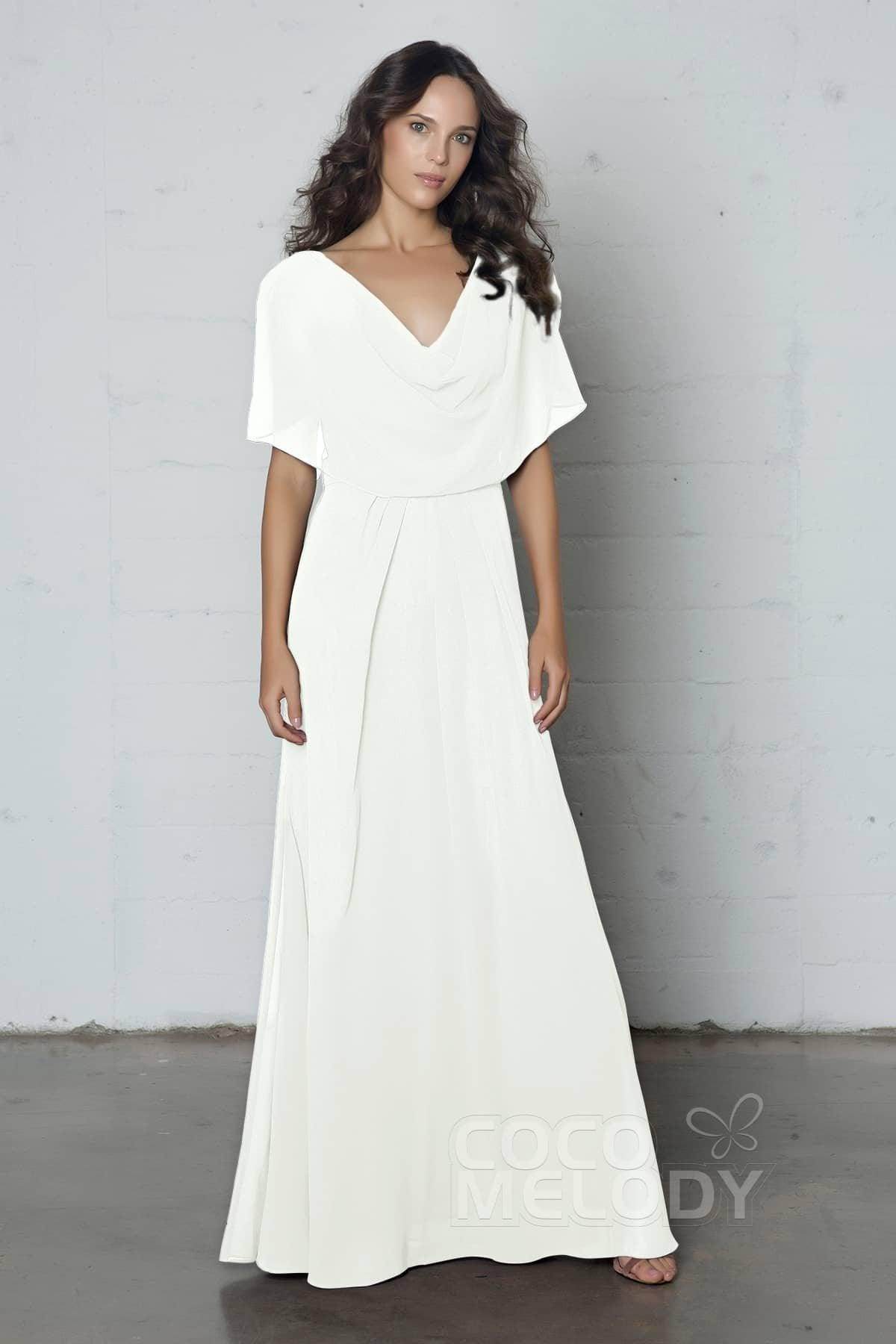 Sheath-Column Floor Length Chiffon Dress PR17014